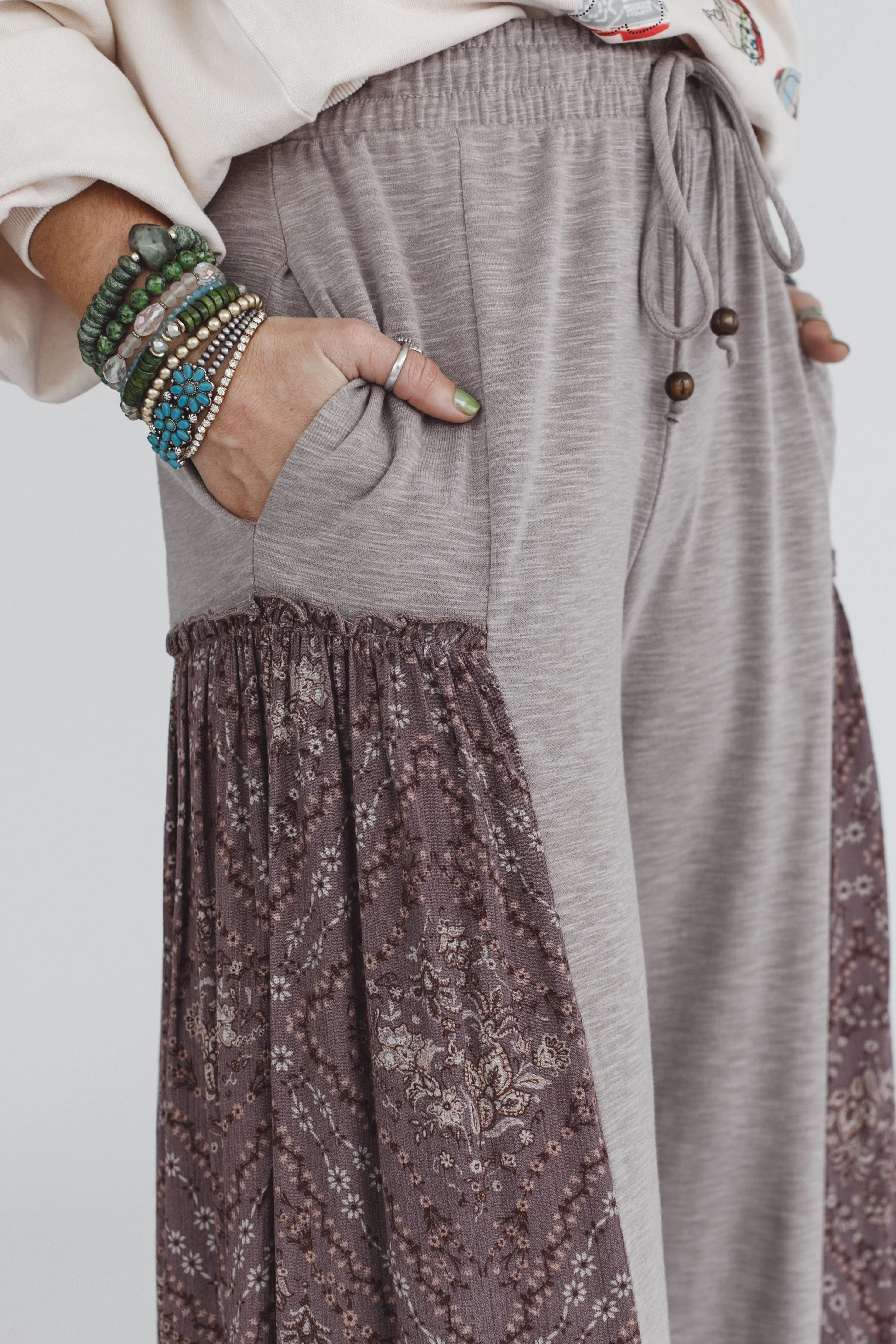 The Nest Cozy Haven Pants - Brown Grey - Image 3