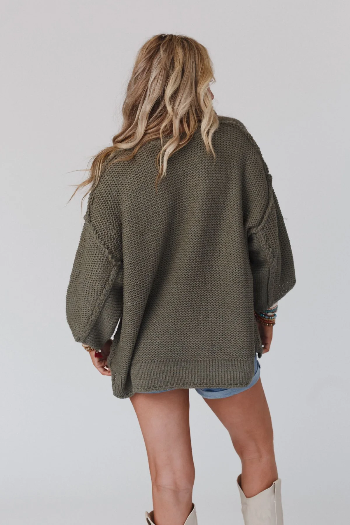 Crisp Air Sweater - Olive - Image 3