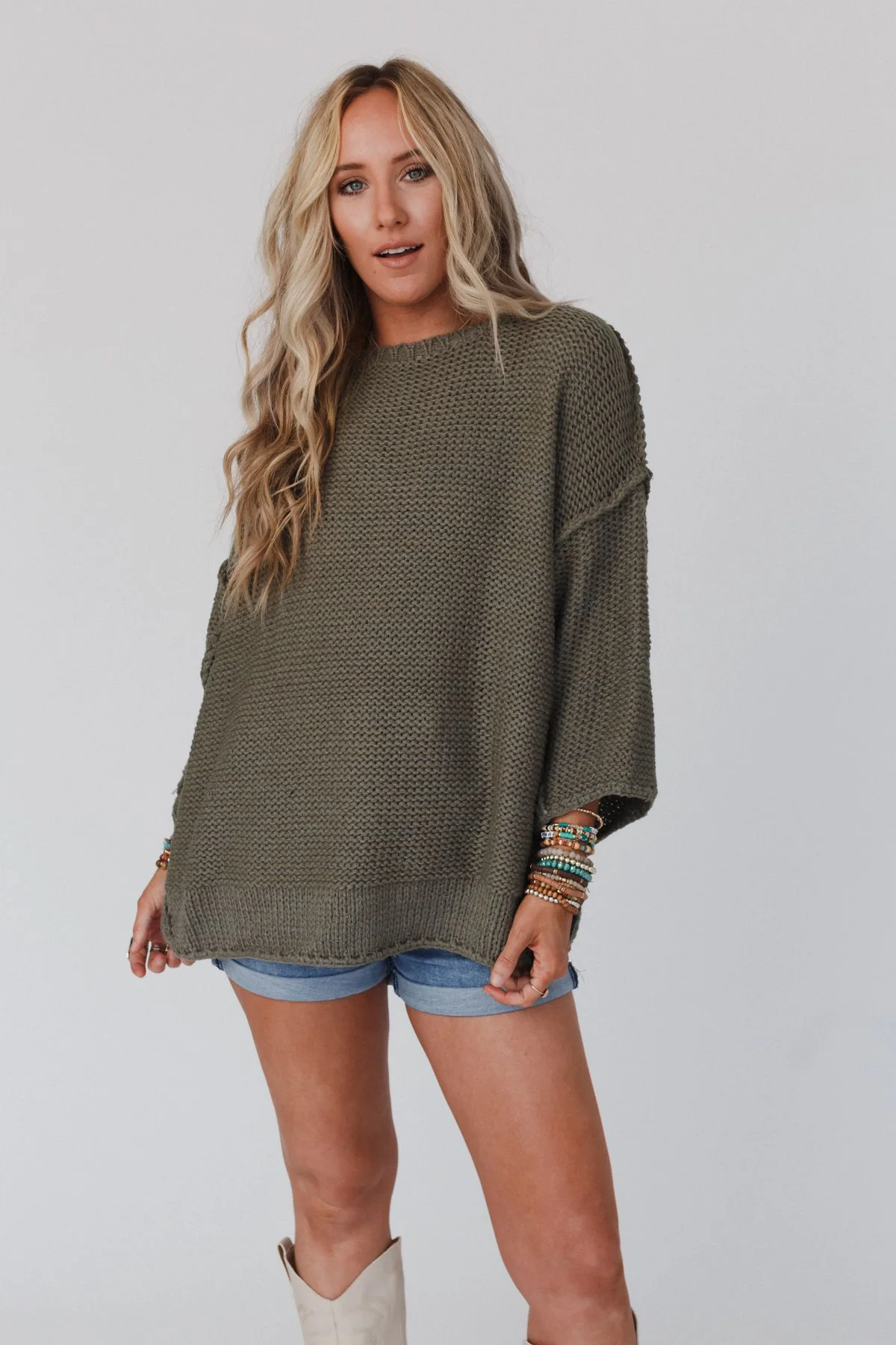 Crisp Air Sweater - Olive - Image 8