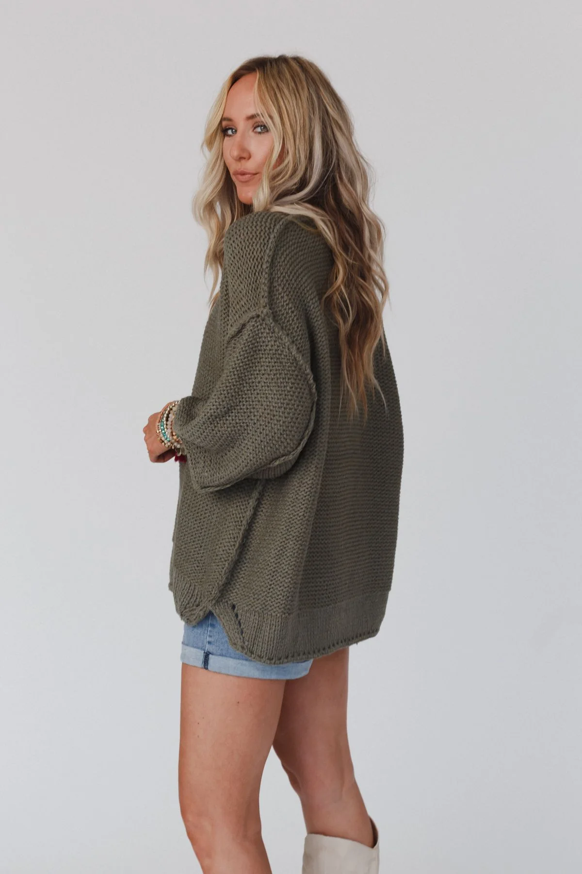 Crisp Air Sweater - Olive - Image 9