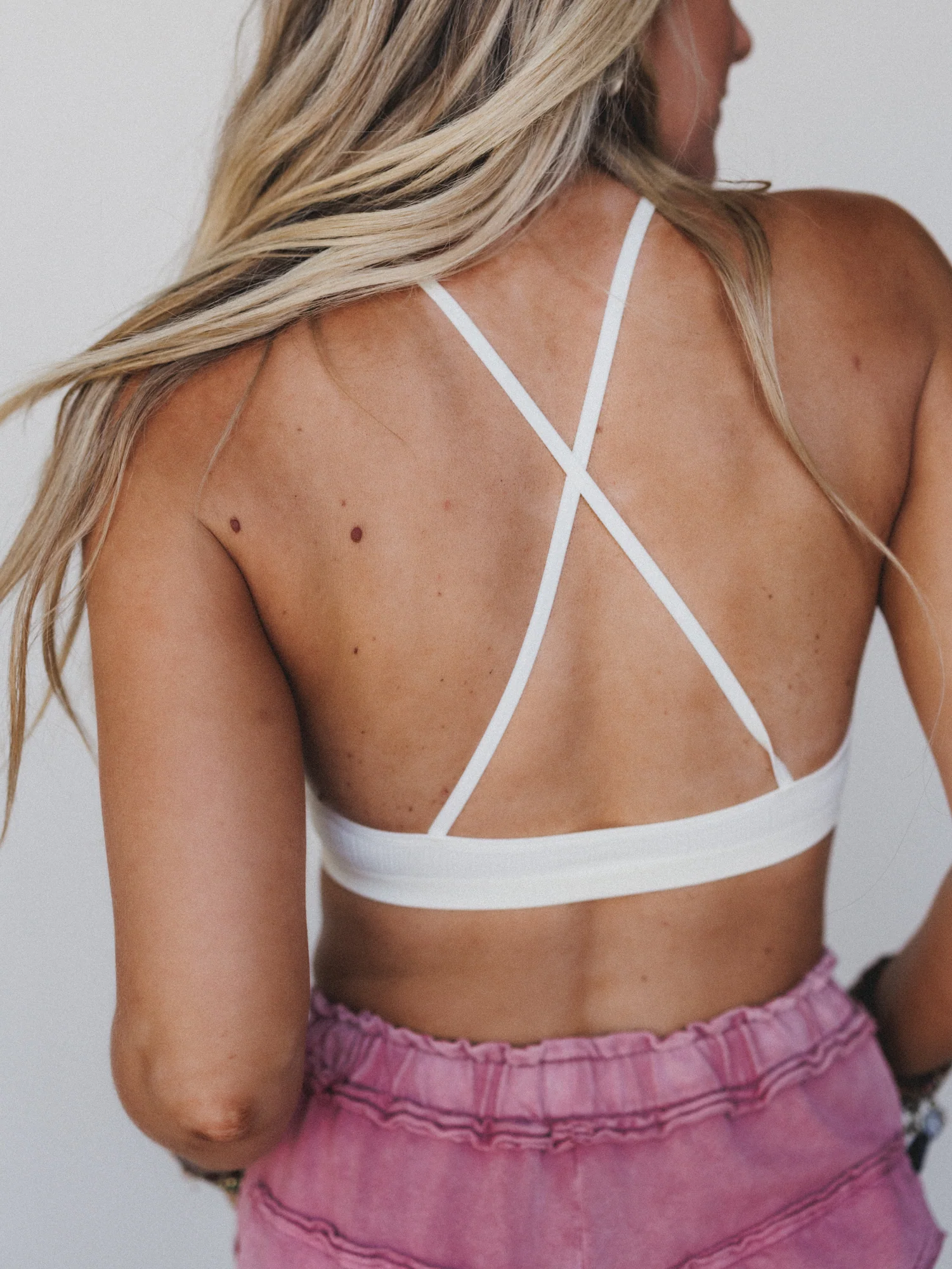 Crochet High Neck Bralette - Ivory - Image 2