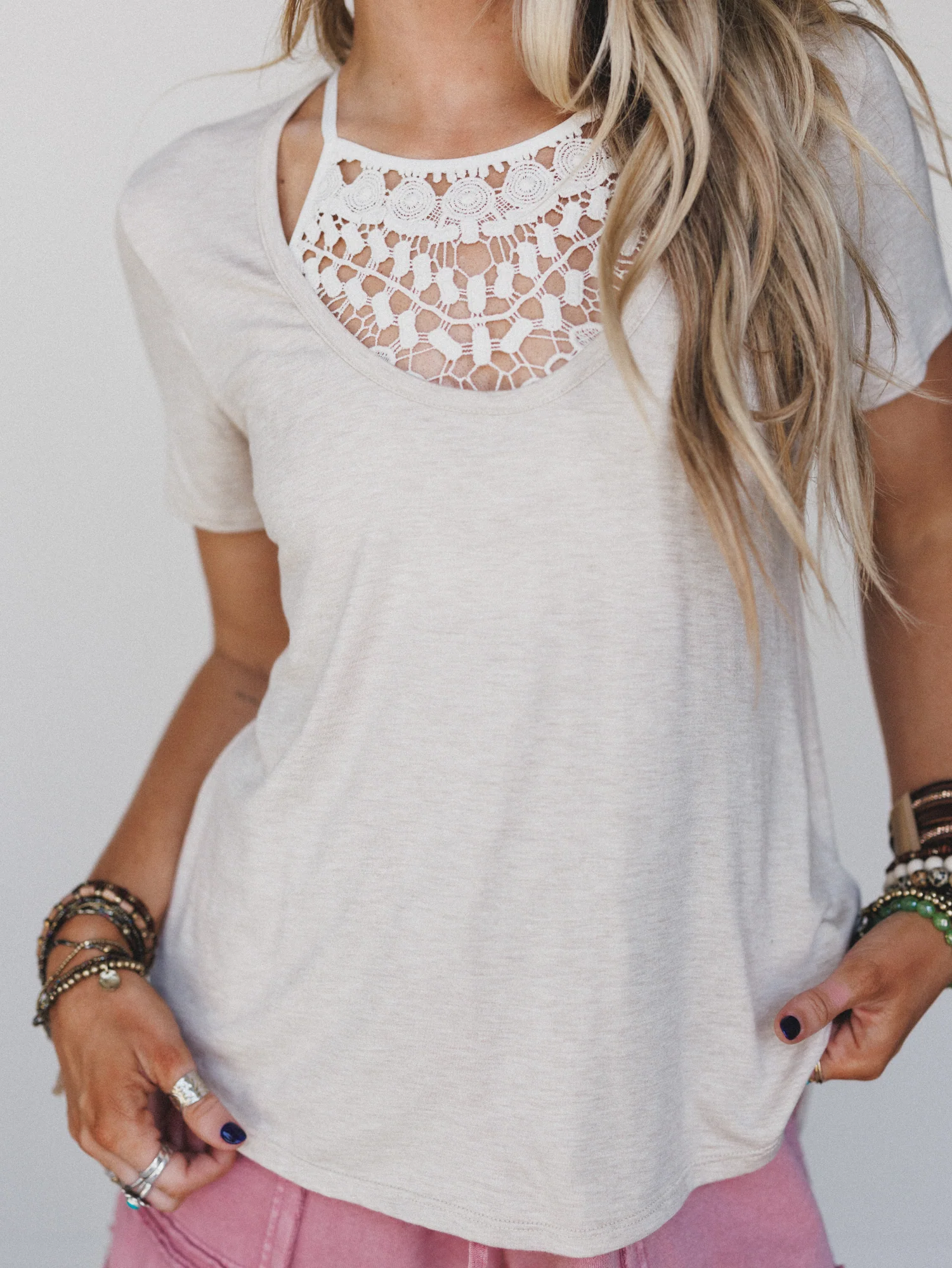 Crochet High Neck Bralette - Ivory - Image 3