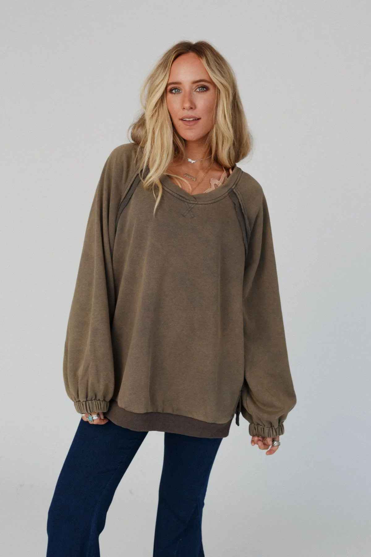 Crossed Paths Sweatshirt - Dusty Charcoal - Image 4
