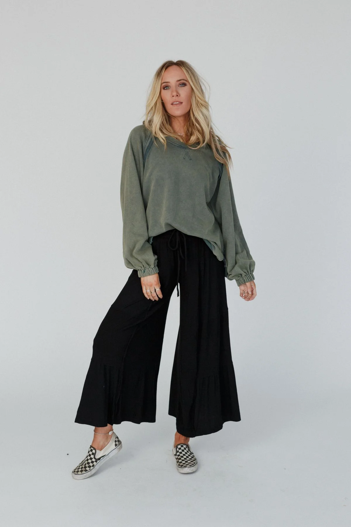 Crossed Paths Sweatshirt - Olive - Image 7