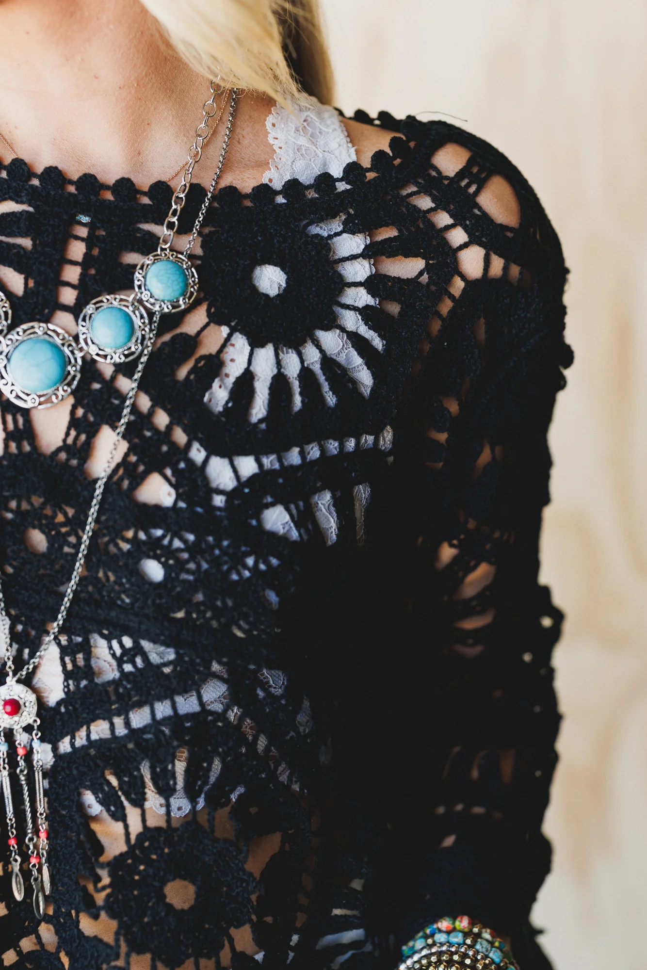 Crush Worthy Crochet Top - Black - Image 3