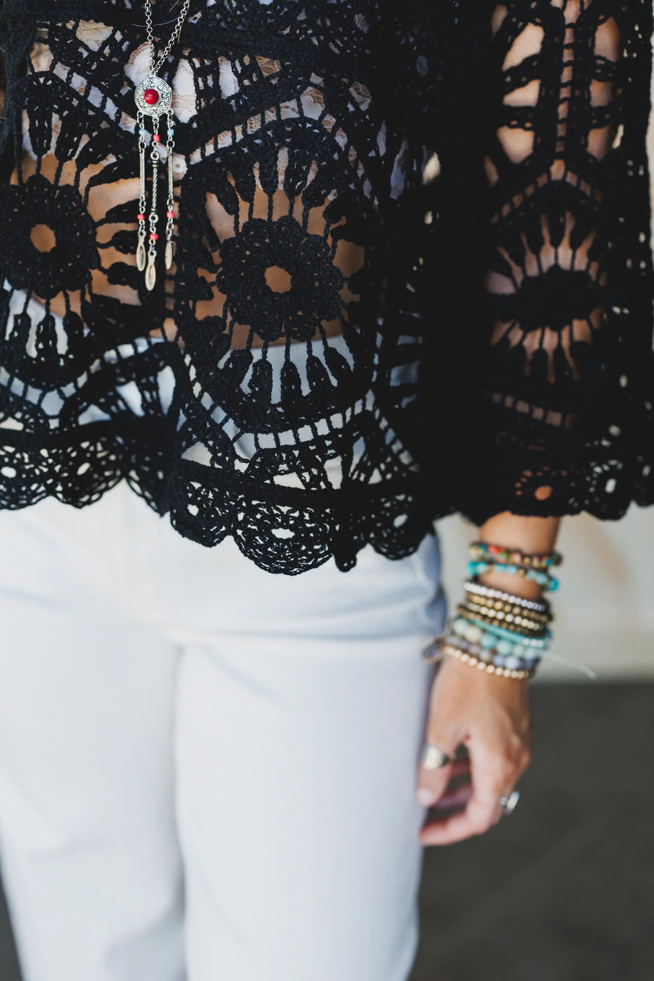 Crush Worthy Crochet Top - Black - Image 5