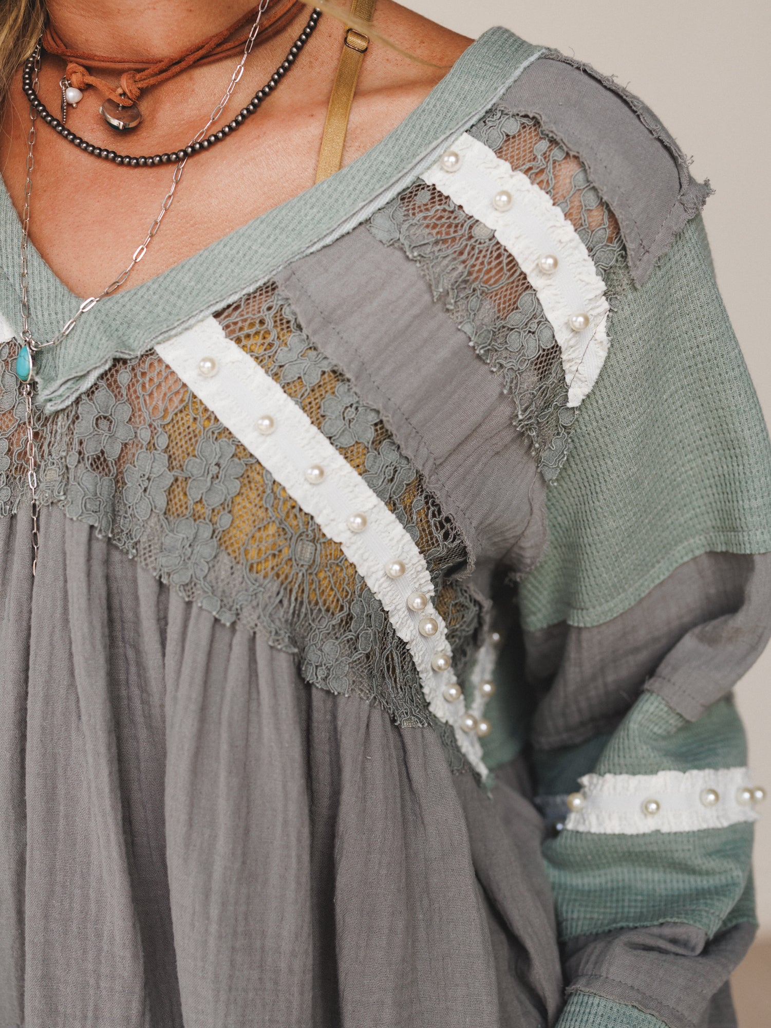 Dainty Days Top - Olive - Image 3