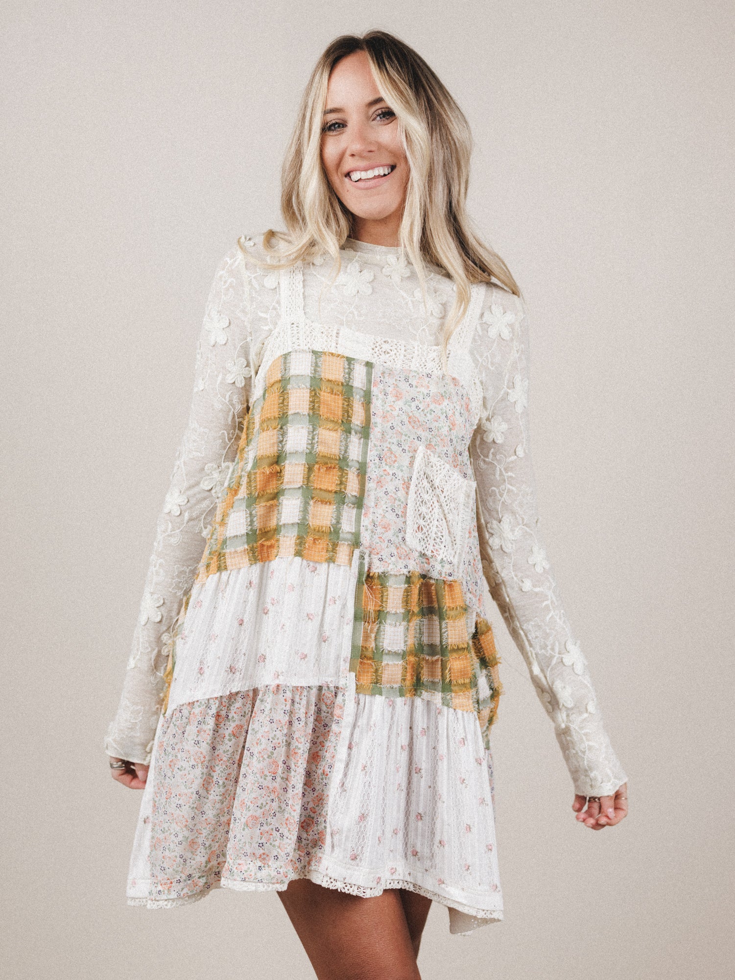 Daisy Veil Mesh Top  - Ivory - Image 5