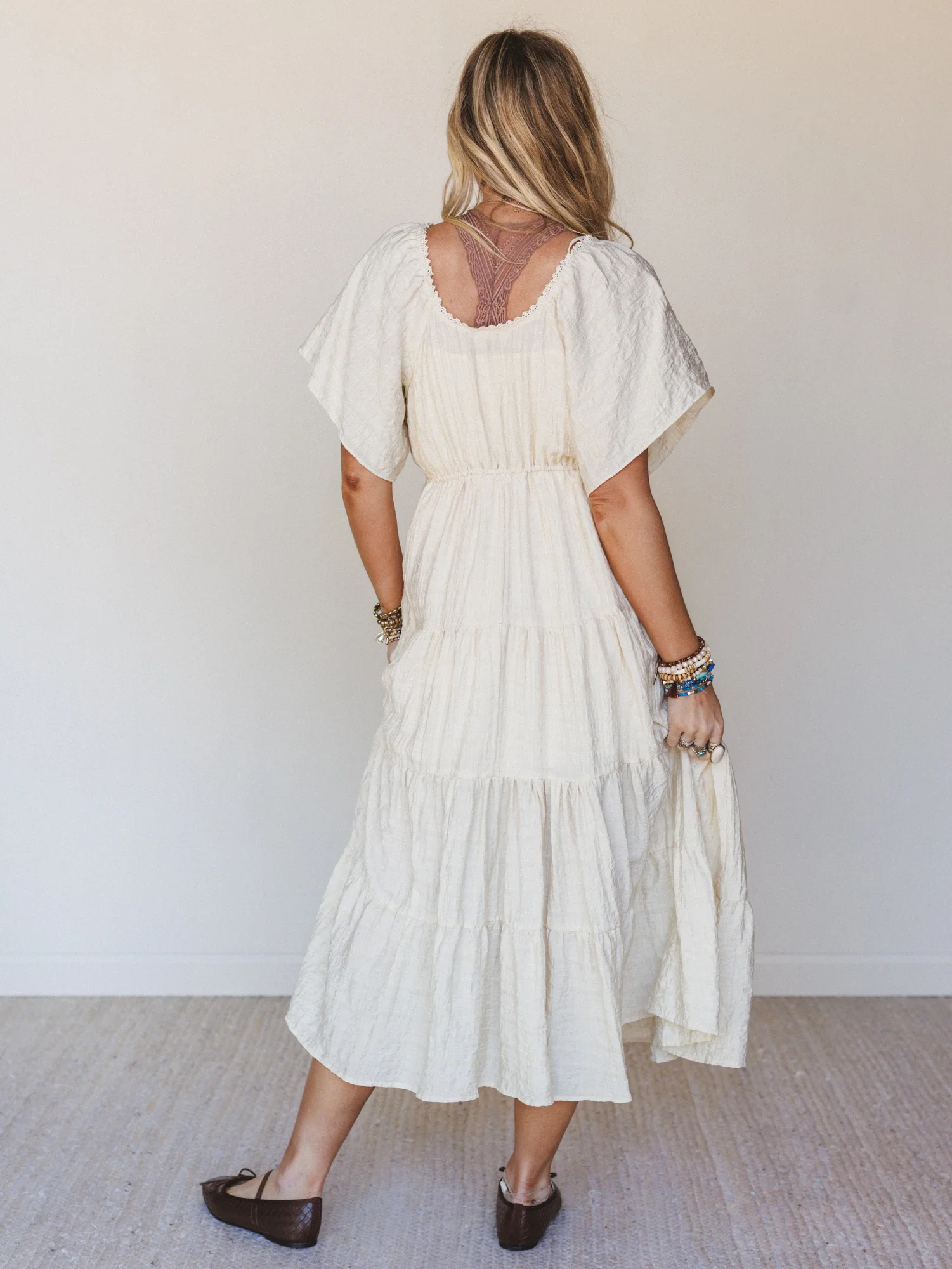 Dandelily Tiered Maxi Dress - Natural - Image 6