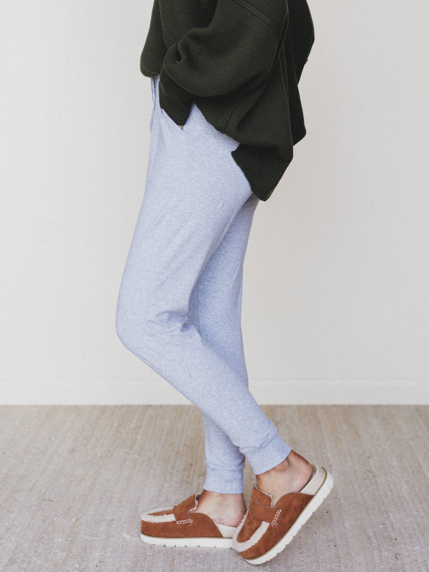 Dani Jogger Lounge Pant - Heather Gray - Image 2