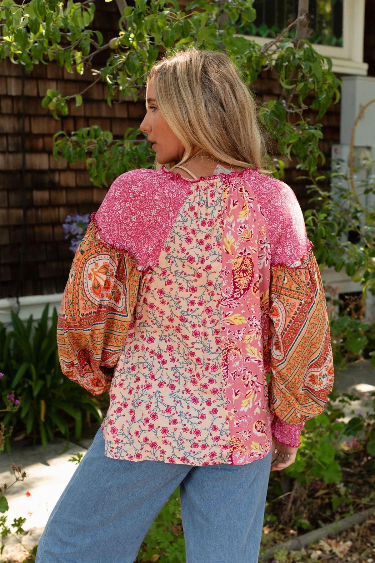 Danielle Mixed Floral Printed Top - Pink - Image 2