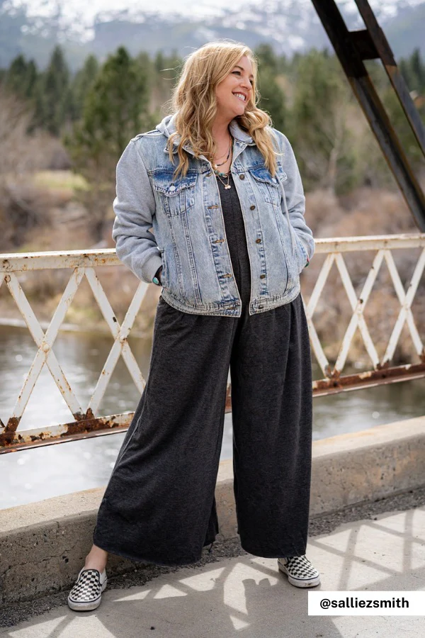 The Nest Daphne Scoop Neck Jumpsuit - Charcoal - Image 5