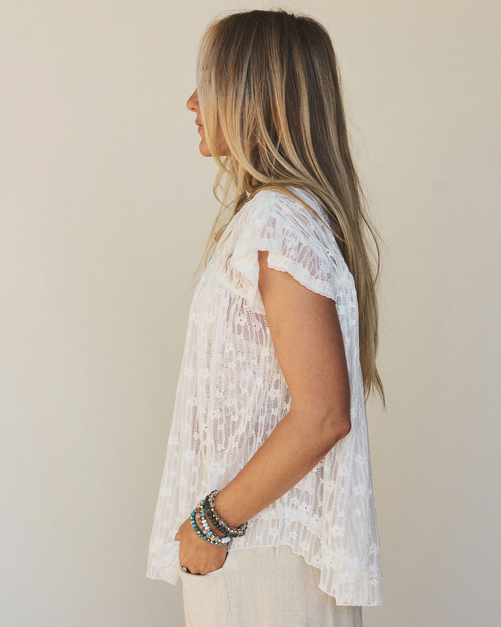 Darling Daydream Top - Off White - Image 3