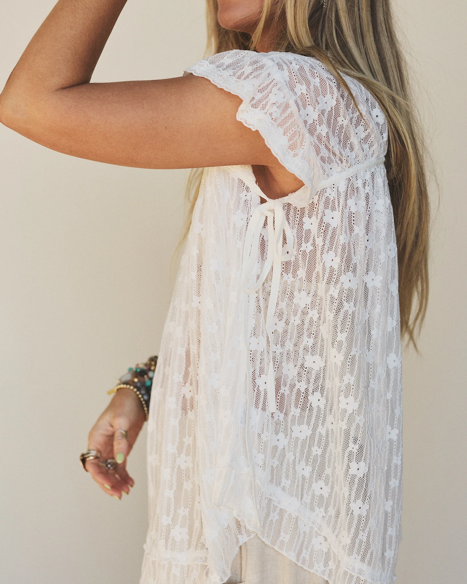 Darling Daydream Top - Off White - Image 4