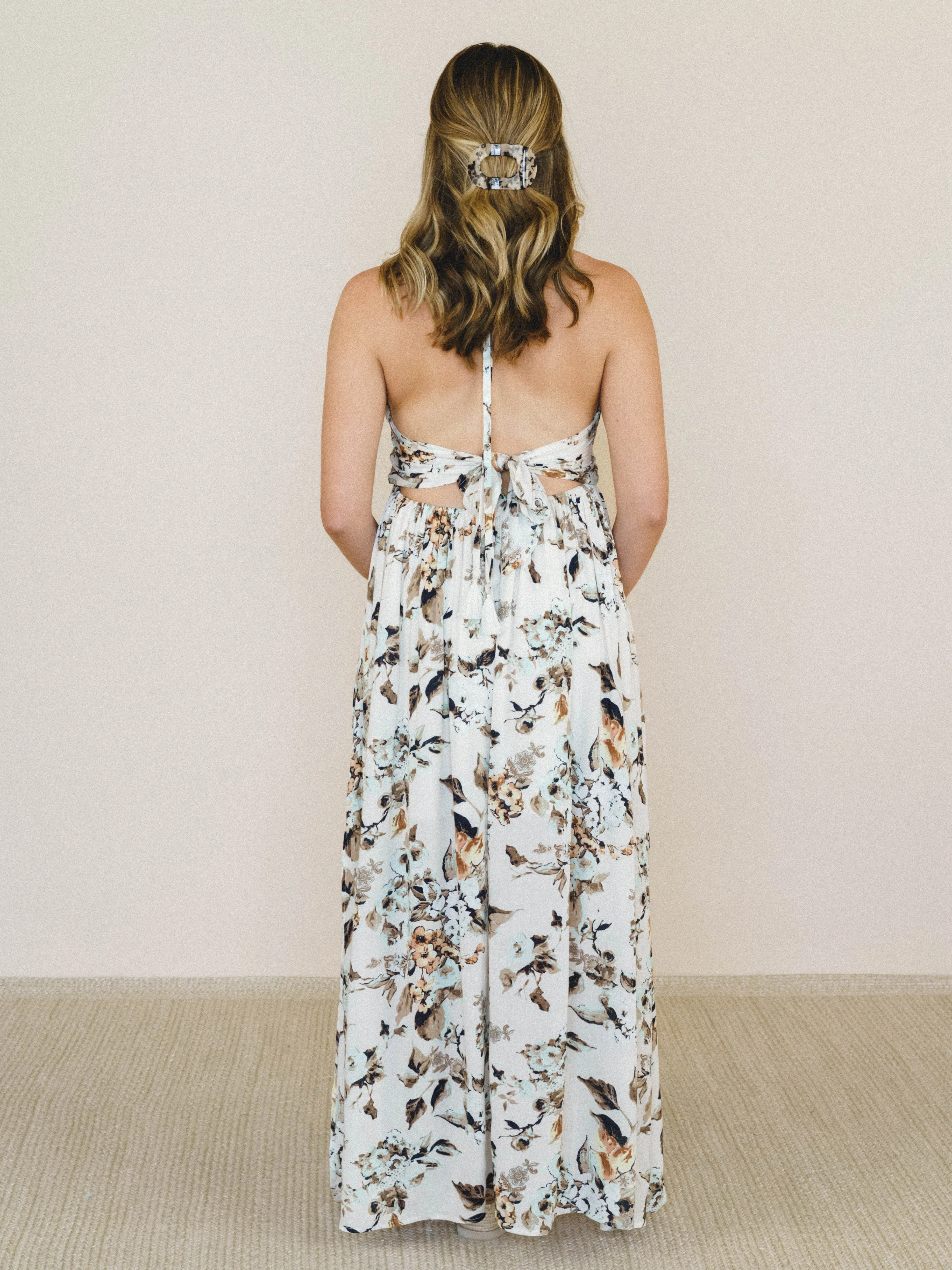 Daydreamer Floral Maxi Dress - Cream - Image 3