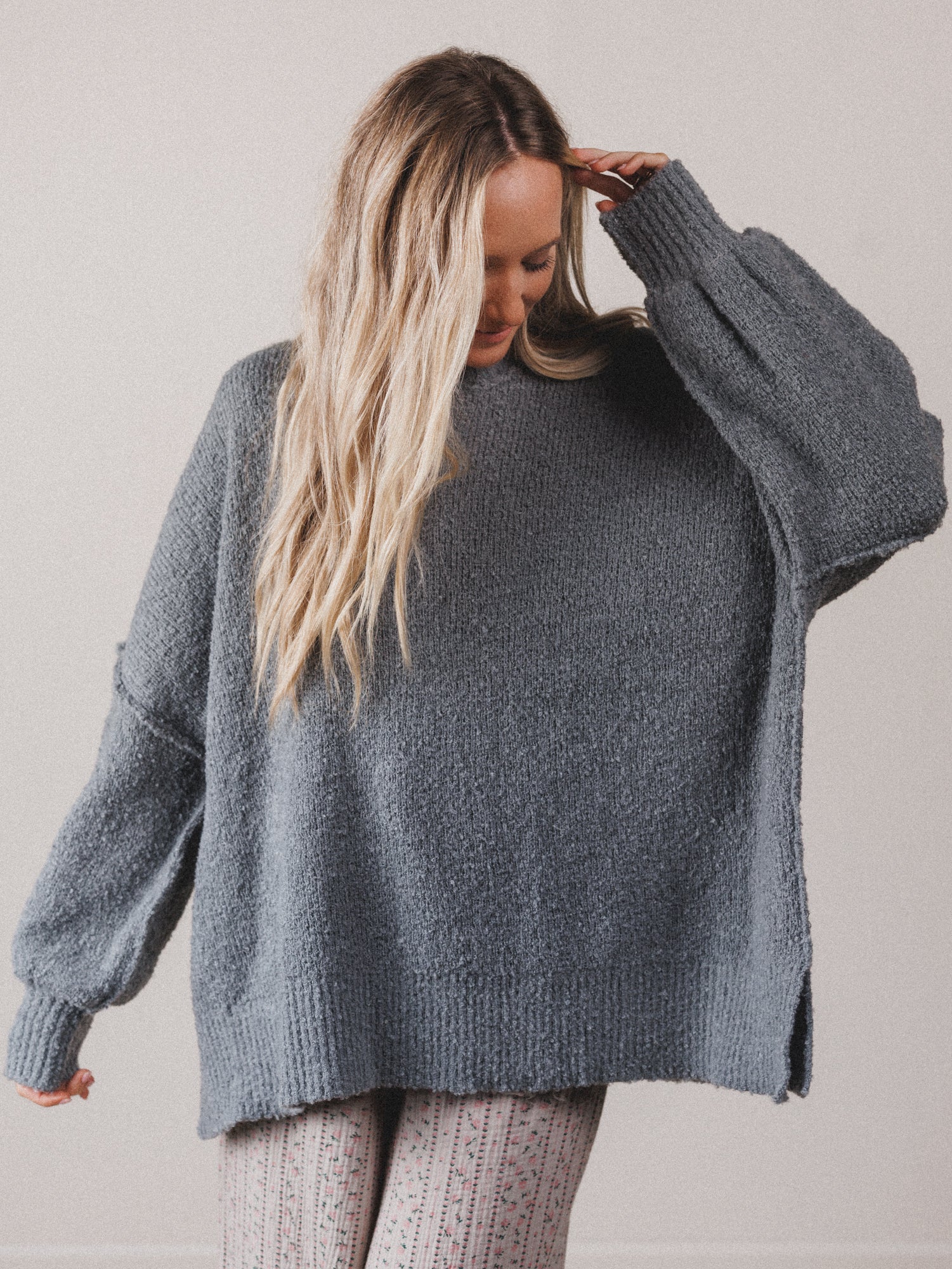 Daylight Dreamer Knit Sweater - Dark Gray - Image 3