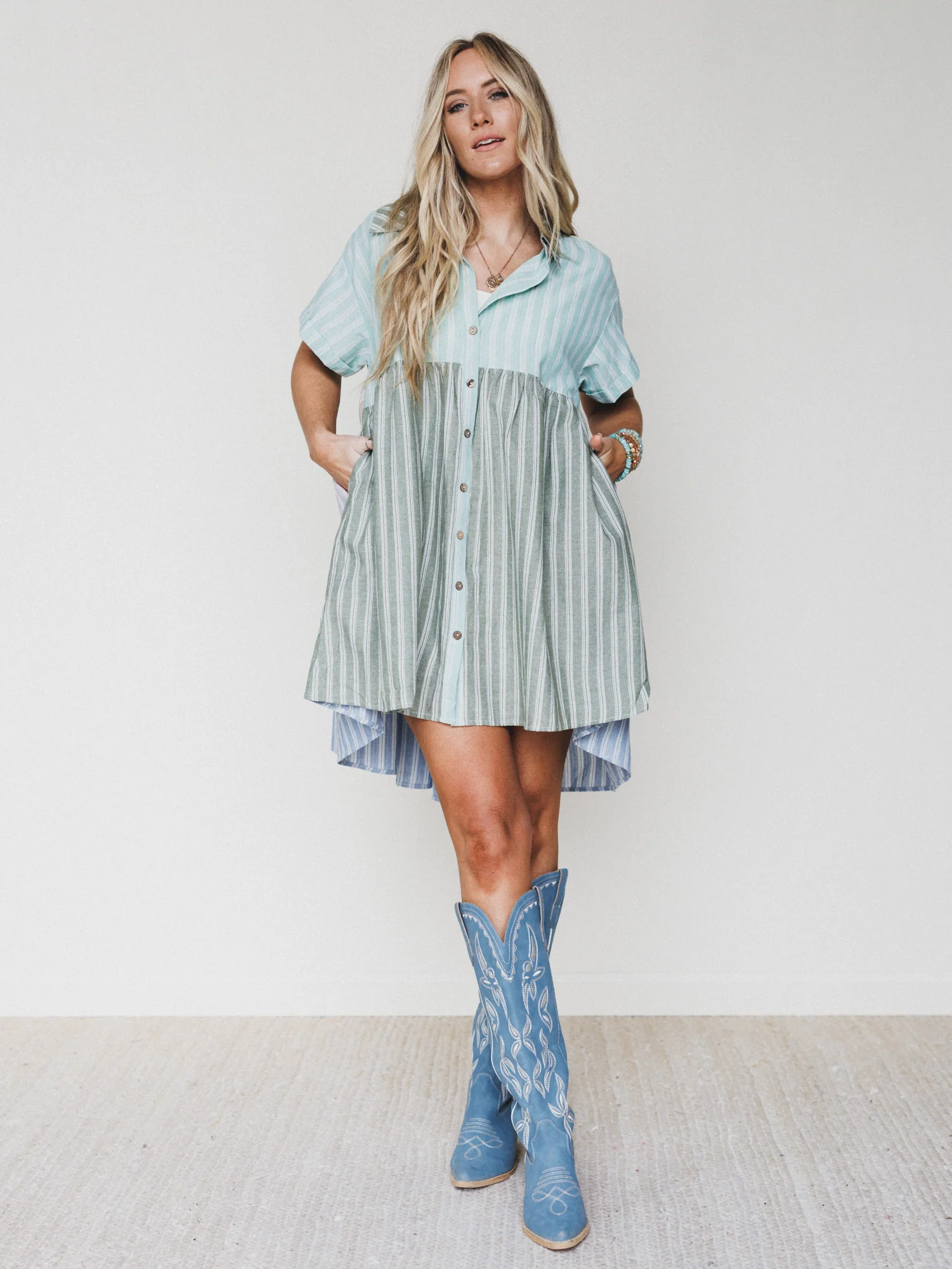 Daylight Escape Dress - Mint Combo - Image 3