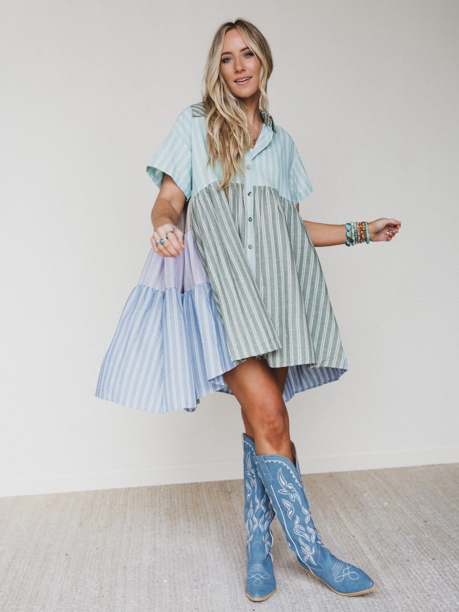 Daylight Escape Dress - Mint Combo - Image 9