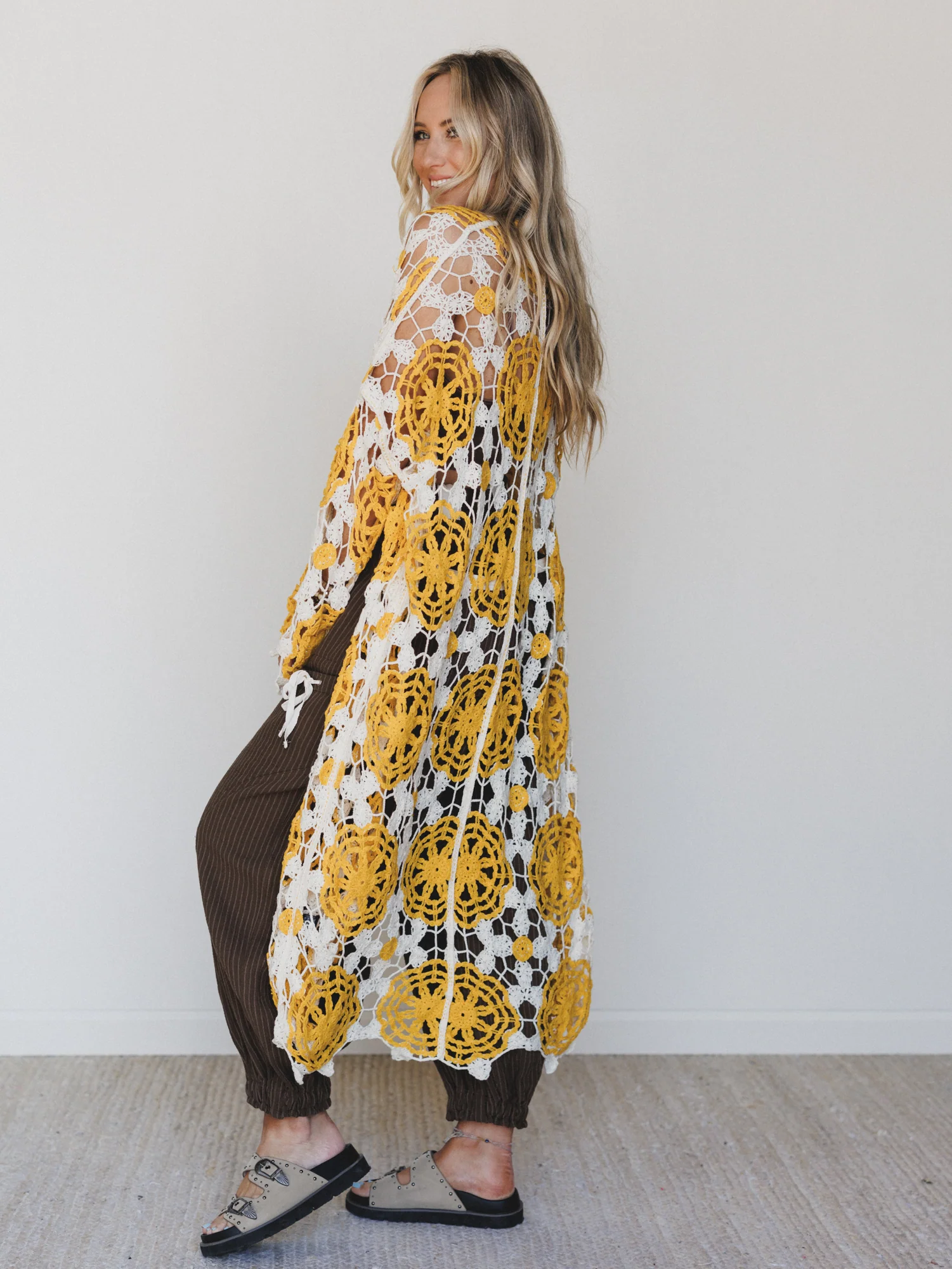 Dazzling Light Duster Kimono - Yellow Multi - Image 2