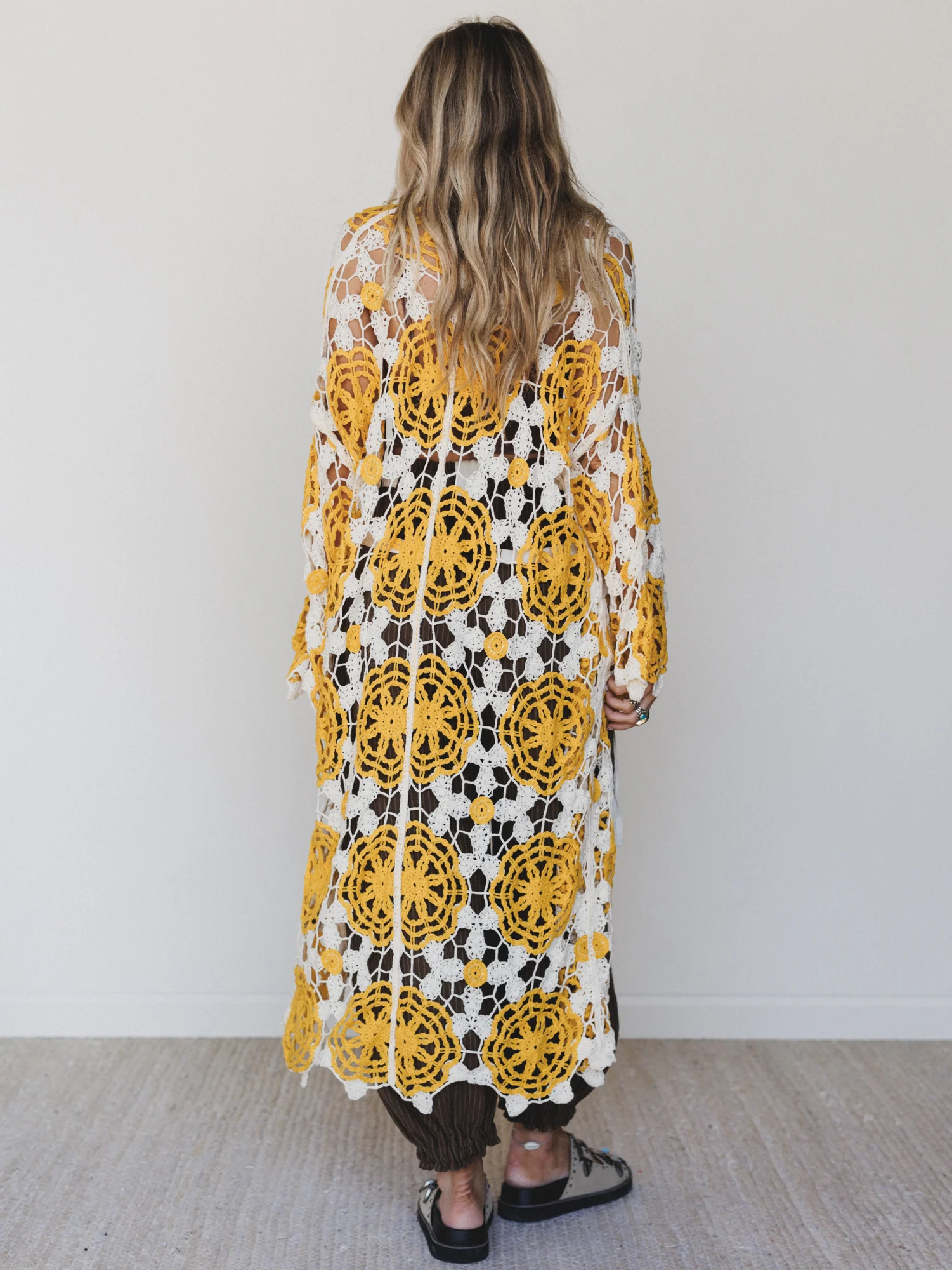 Dazzling Light Duster Kimono - Yellow Multi - Image 3
