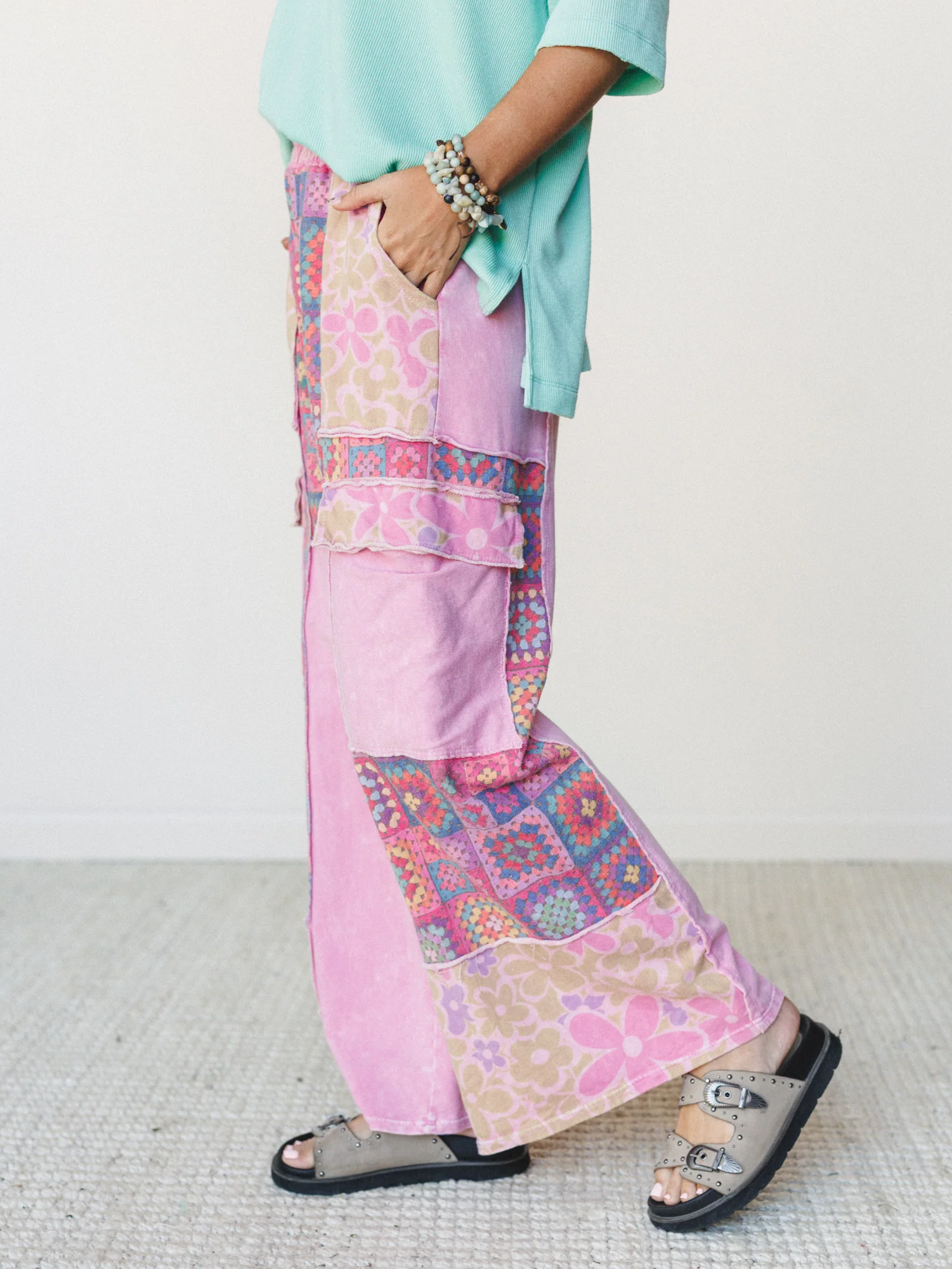 Desert Collage Pants - Bubble Gum - Image 2