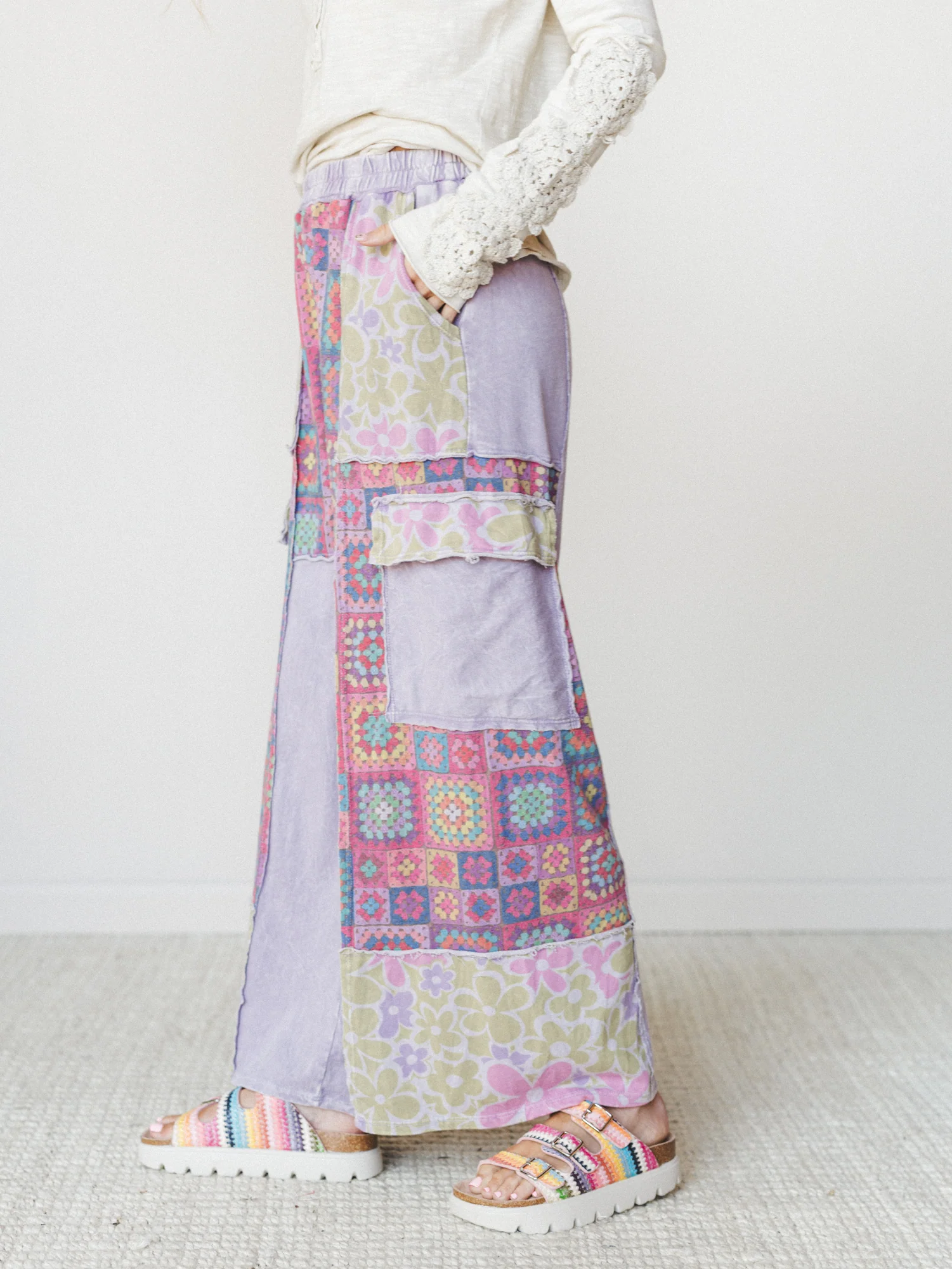 Desert Collage Pants - Moonbeam