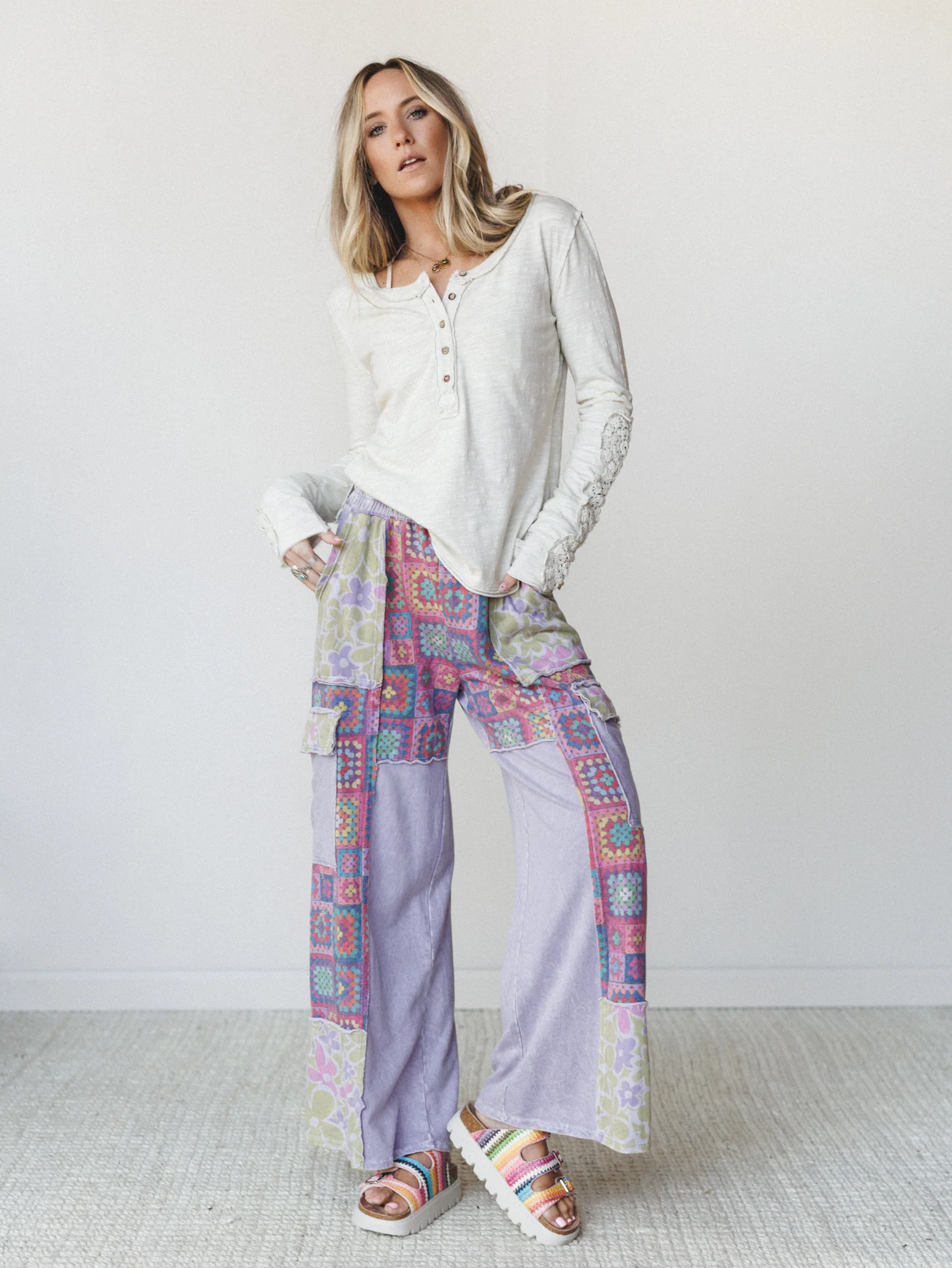 Desert Collage Pants - Moonbeam - Image 3