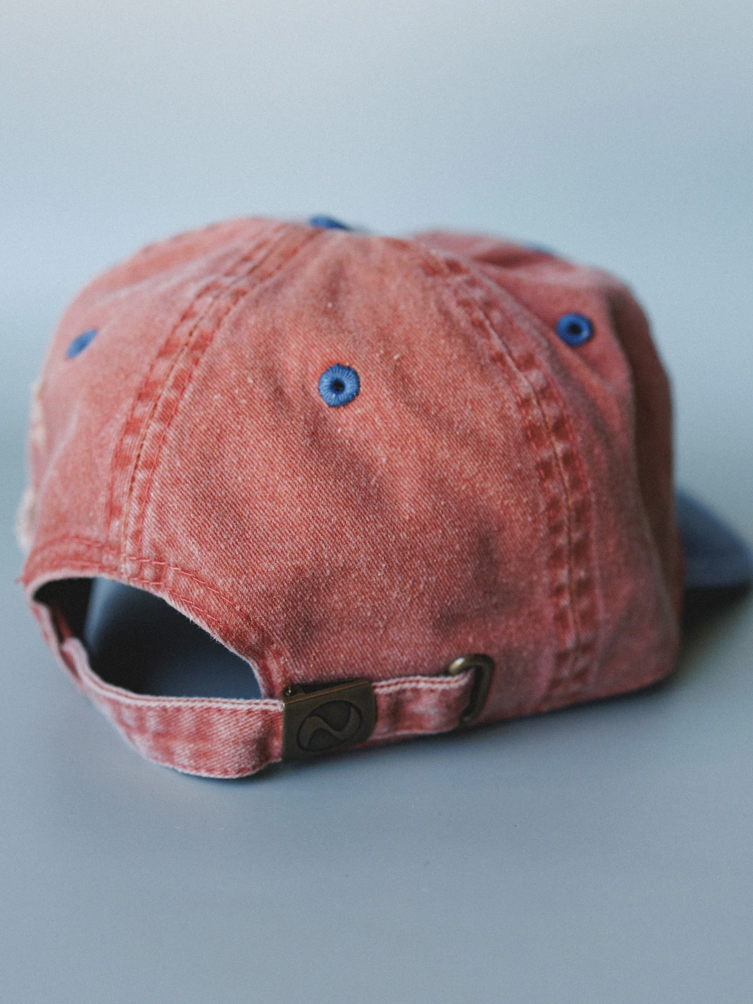 Distressed Baseball Cap Dad Hat
- Two Tone Orange Blue - Image 8