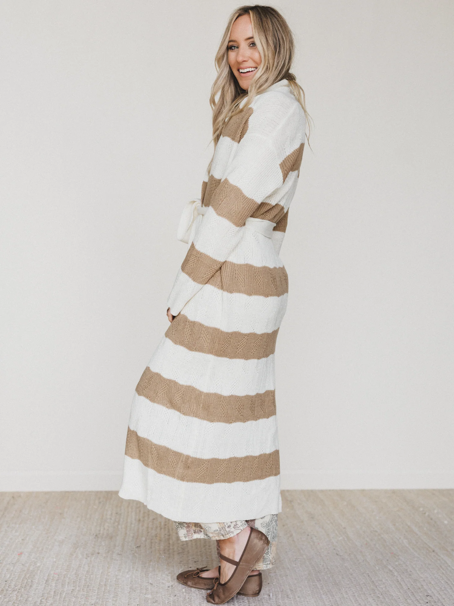 Donya Duster Cardigan - Mocha - Image 4