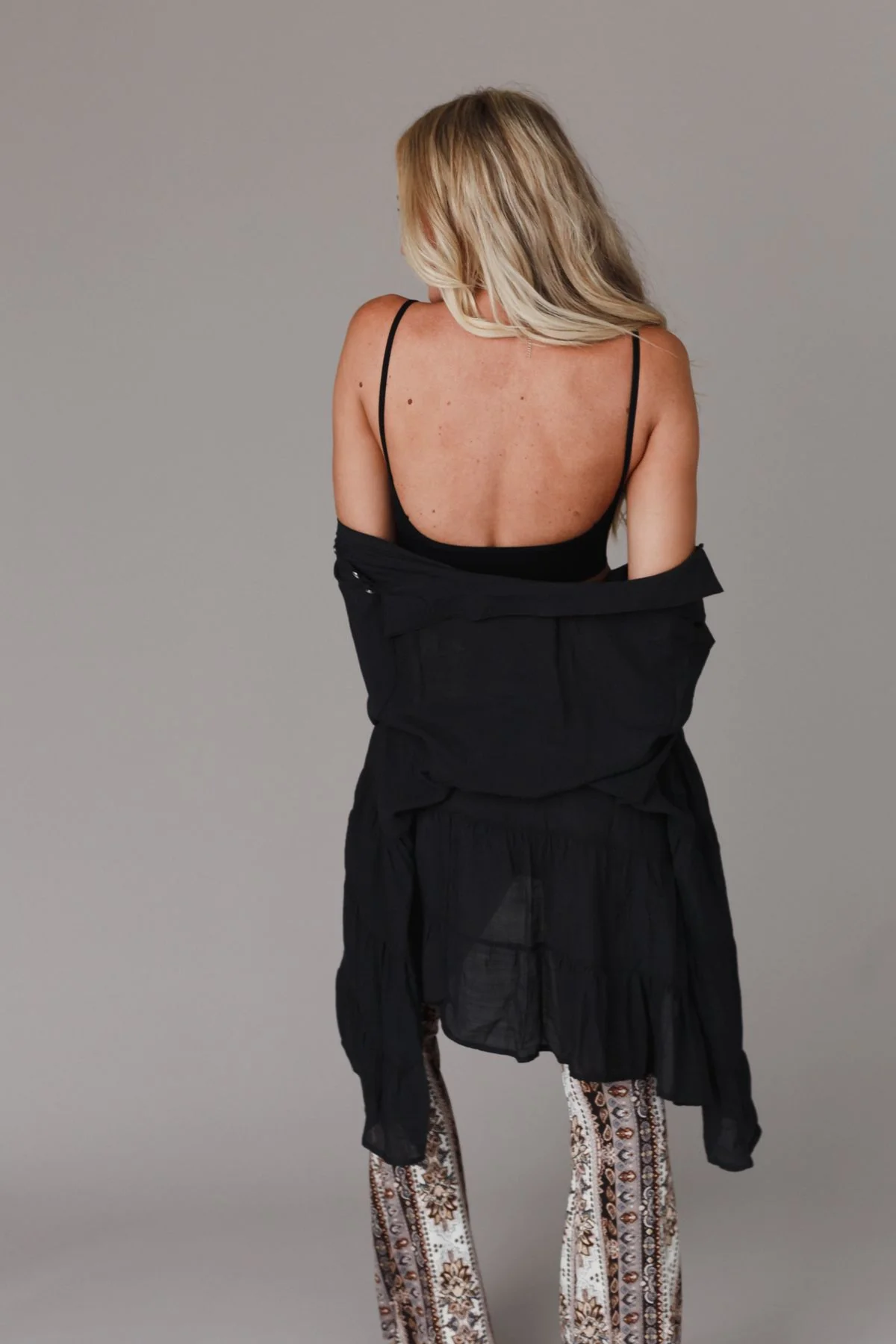 Dora Low Back Seamless Bralette - Black - Image 7