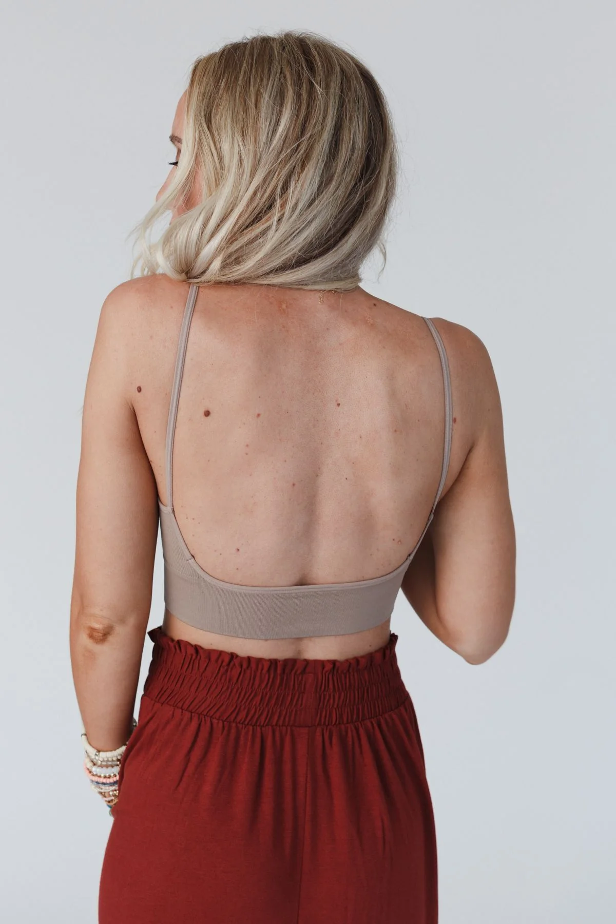 Dora Low Back Seamless Bralette - Mocha - Image 8