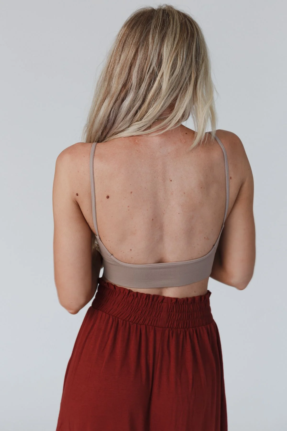 Dora Low Back Seamless Bralette - Mocha - Image 6