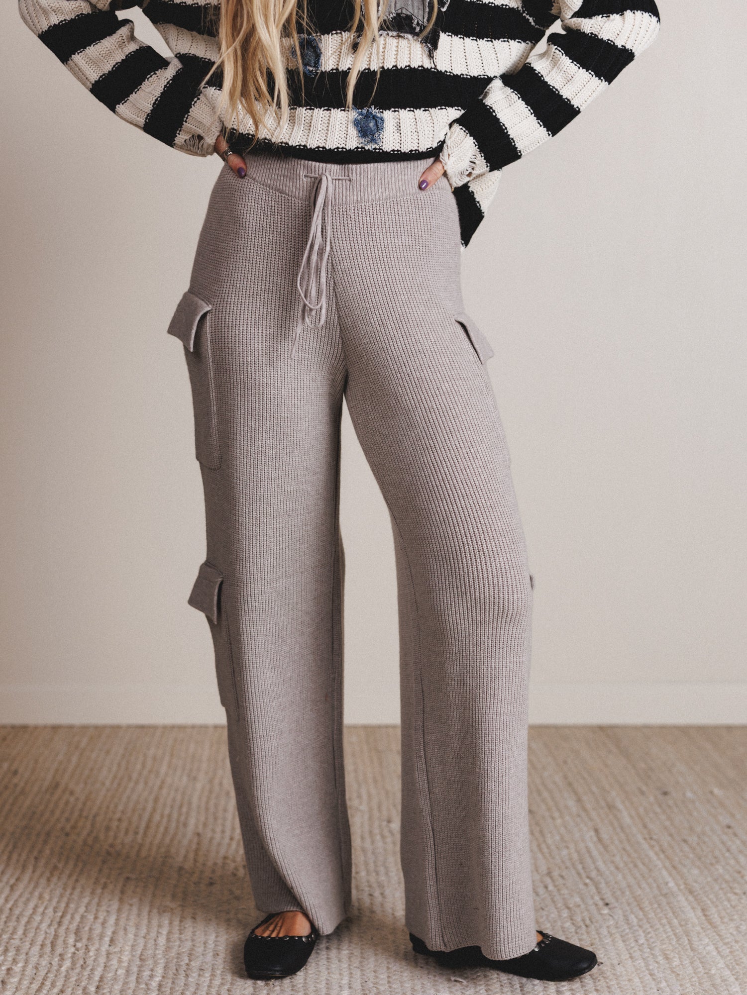 Dream Cloud Soft Lounge Cargo Pants - Heather Gray - Image 6