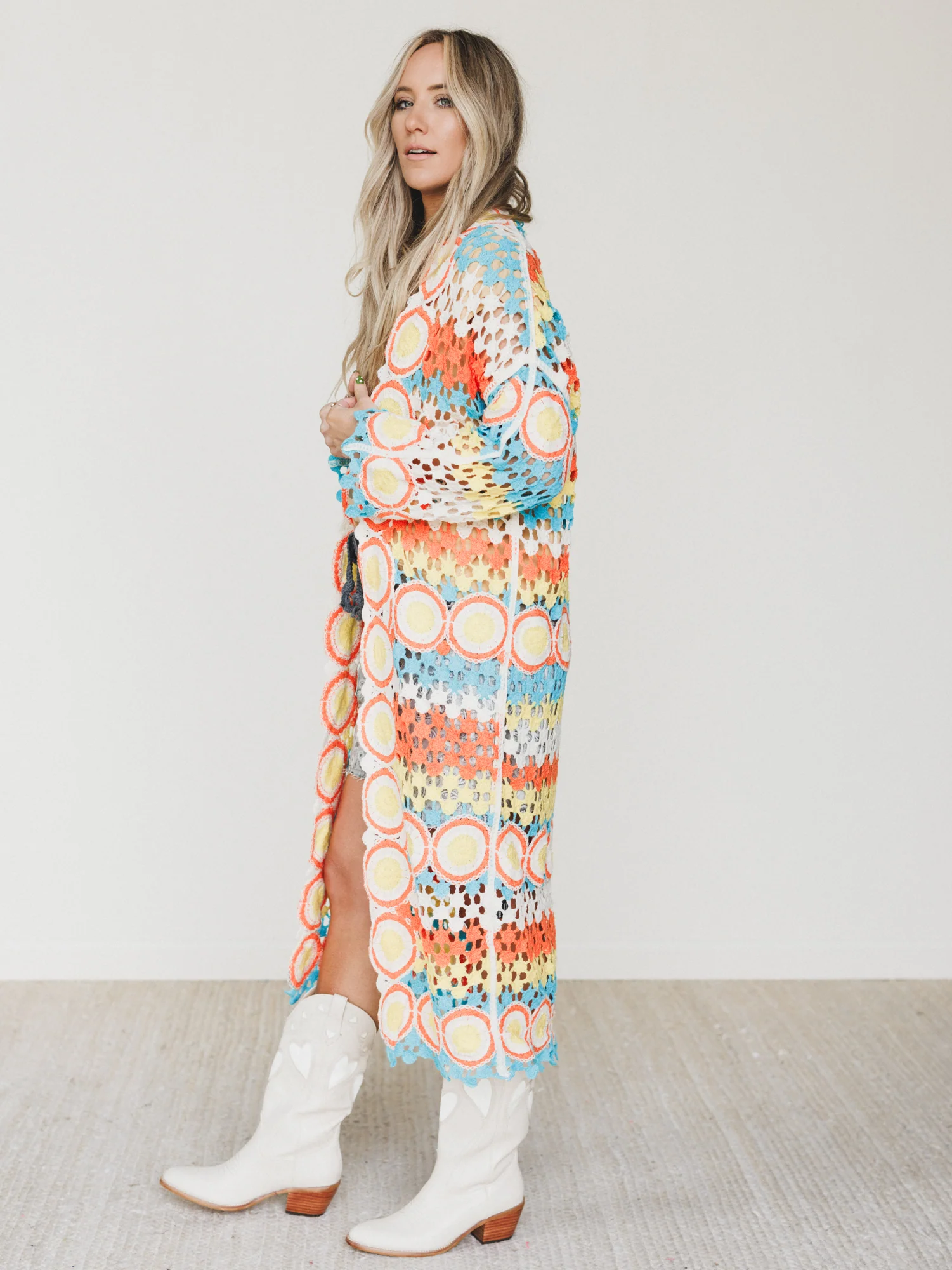 Dream Side Cardigan - Orange Multi - Image 2