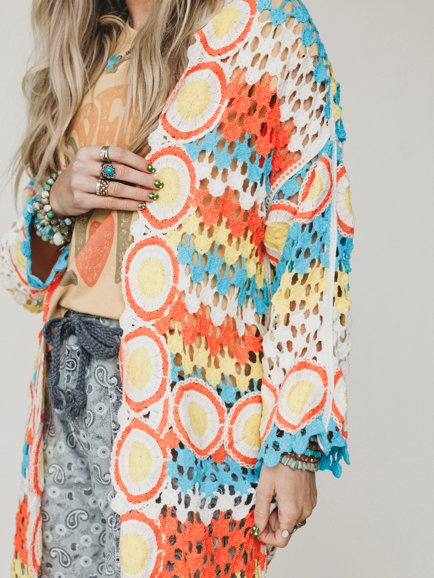 Dream Side Cardigan - Orange Multi - Image 3