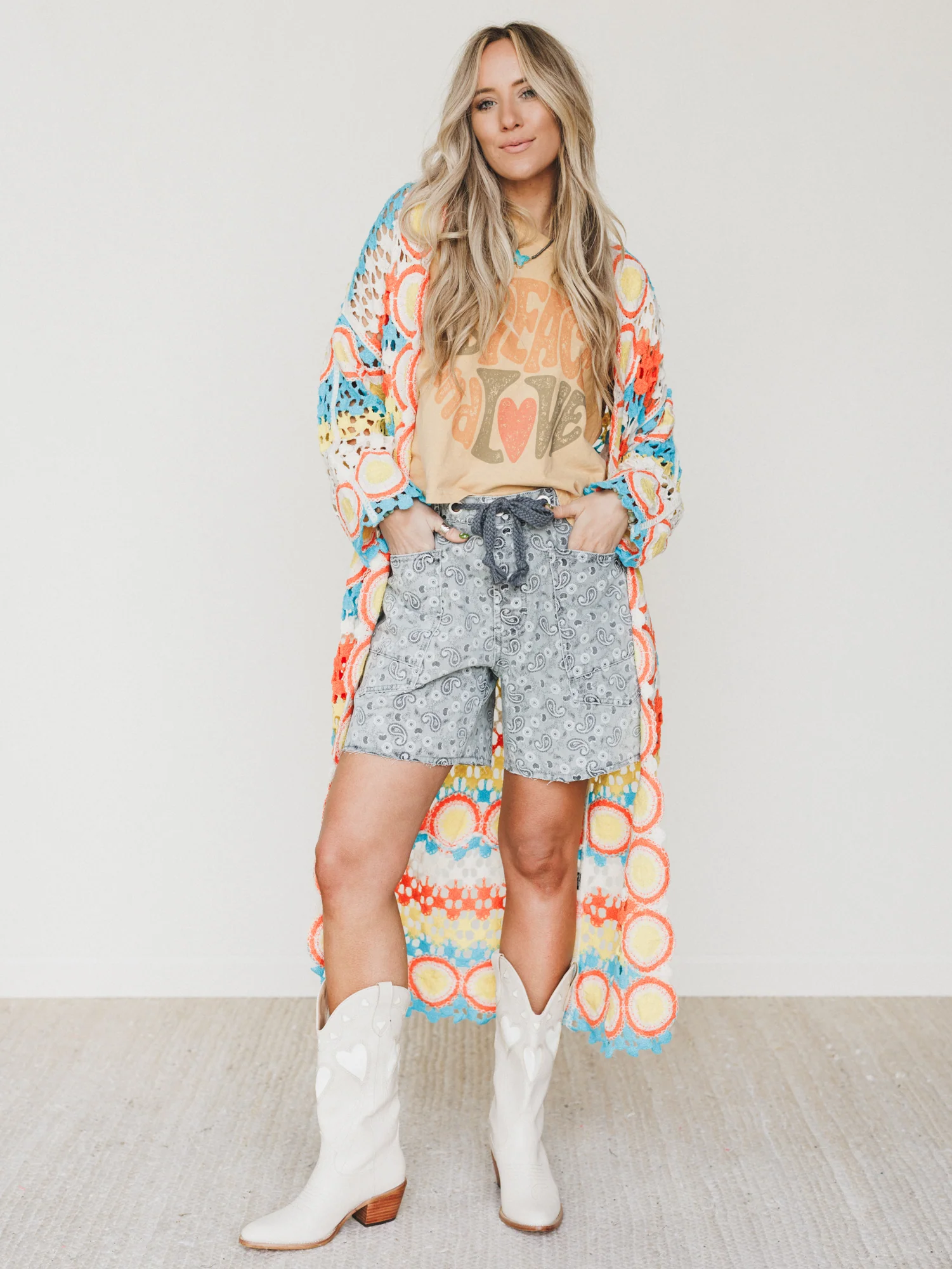 Dream Side Cardigan - Orange Multi - Image 4