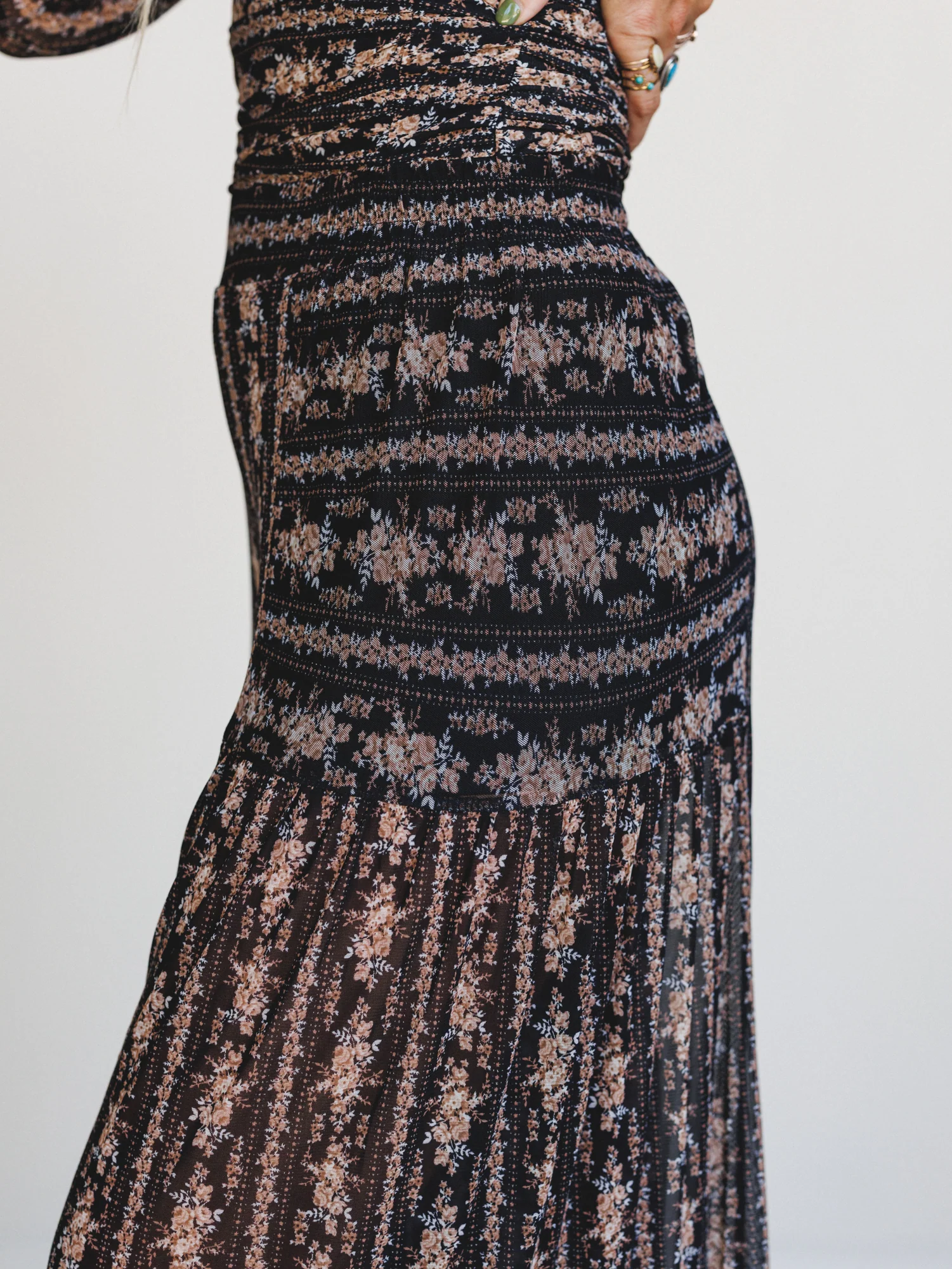 Drift Mode Floral Print Pants - Black - Image 3