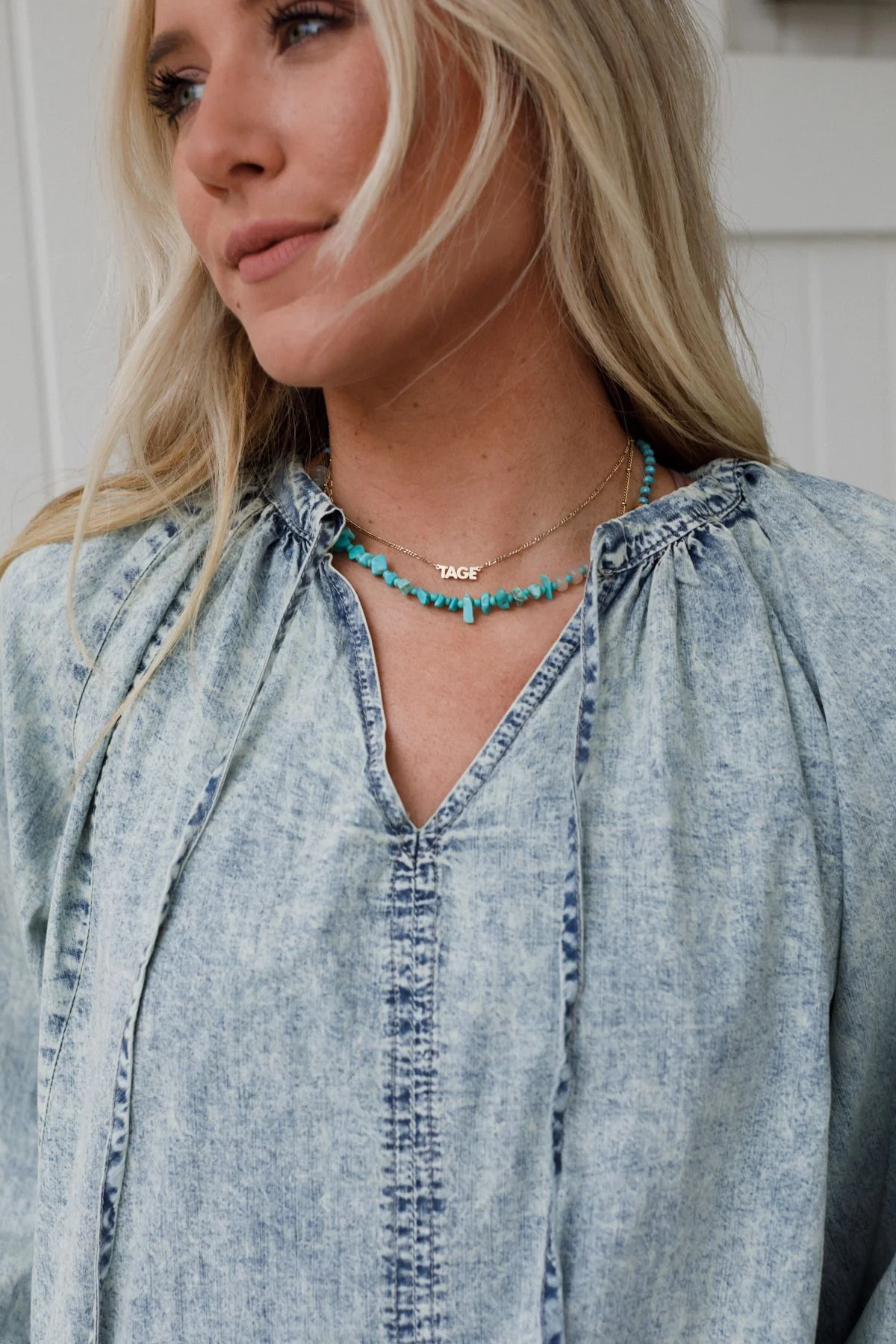 Driftwood Ease Top - Light Wash - Image 3