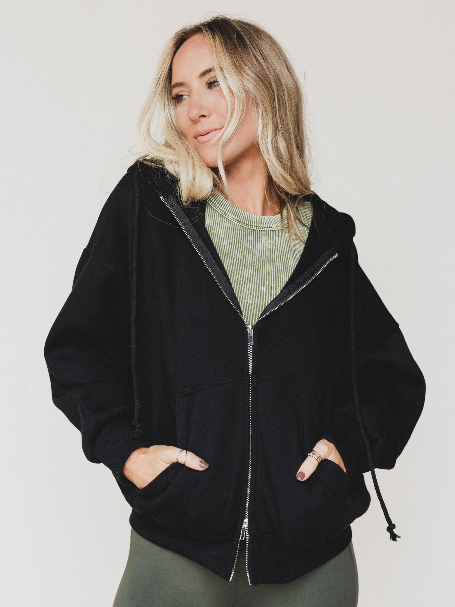 Driftwood Oversized Hoodie - Black