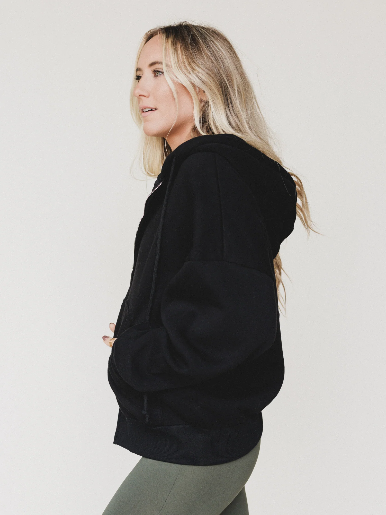 Driftwood Oversized Hoodie - Black - Image 2