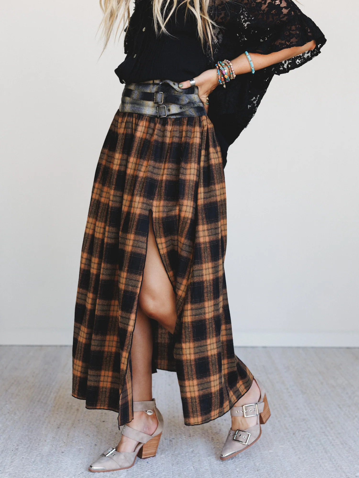 Dusk Meadow Maxi Skirt - Orange - Pre Order