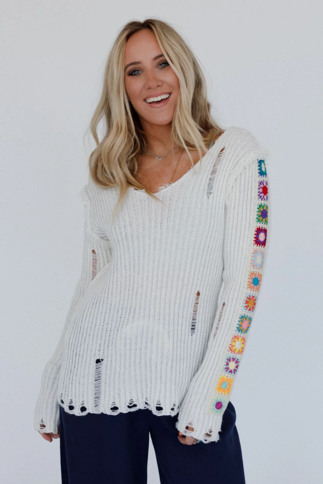 Earth Angel Sweater Top - Cream - Image 3