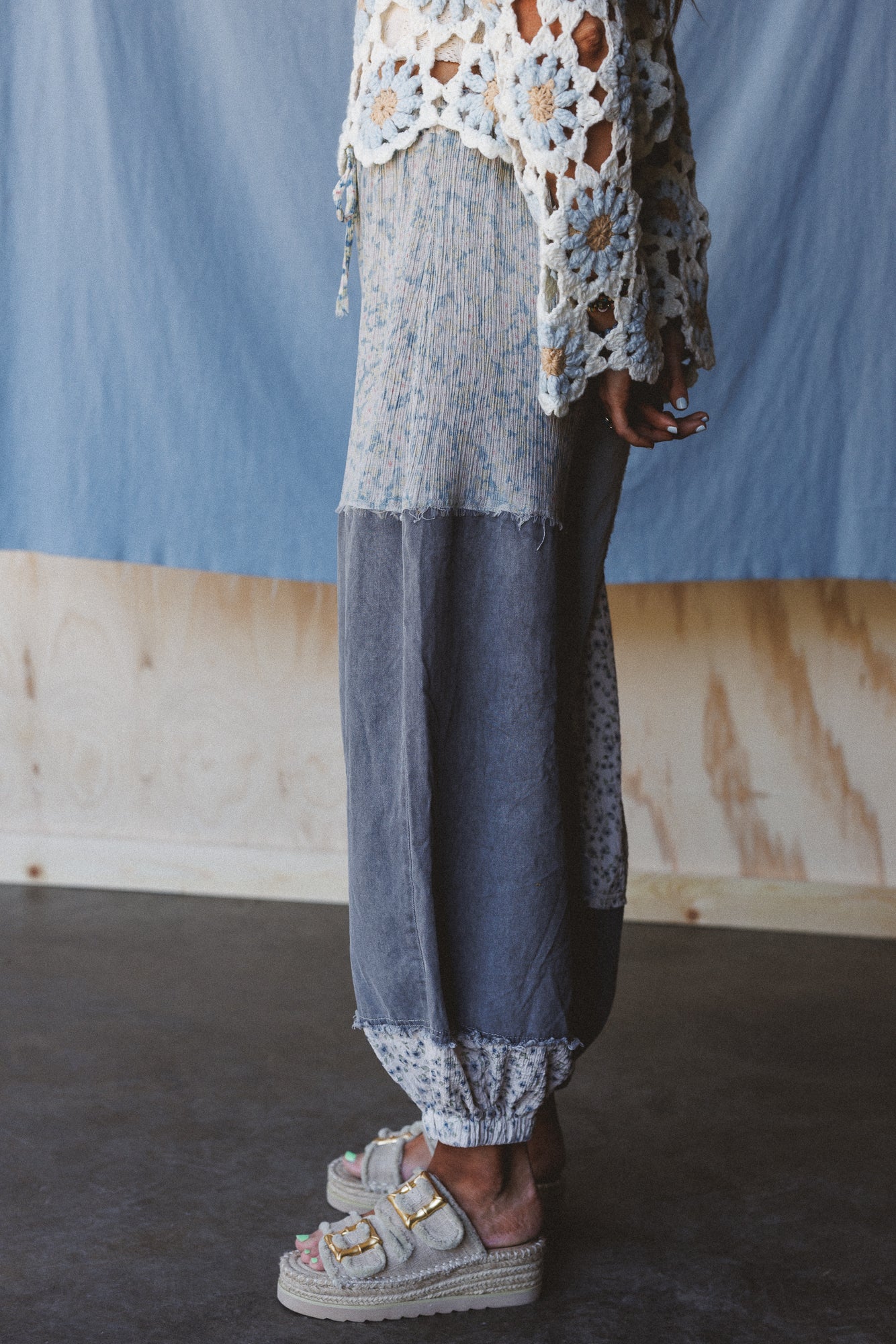 Earthbound Patchwork Pants - Denim - Image 4