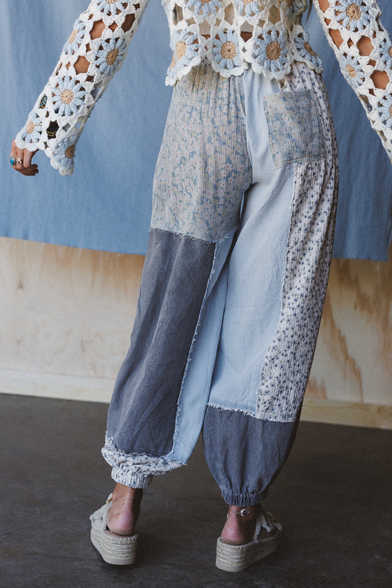 Earthbound Patchwork Pants - Denim - Image 6