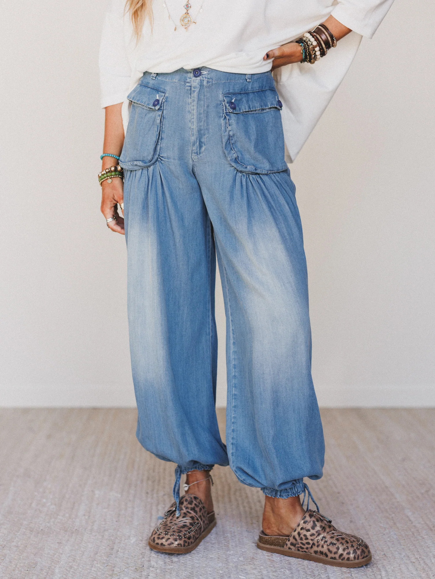 East Bay Loose Fit Cargo Jeans - Denim - Image 5