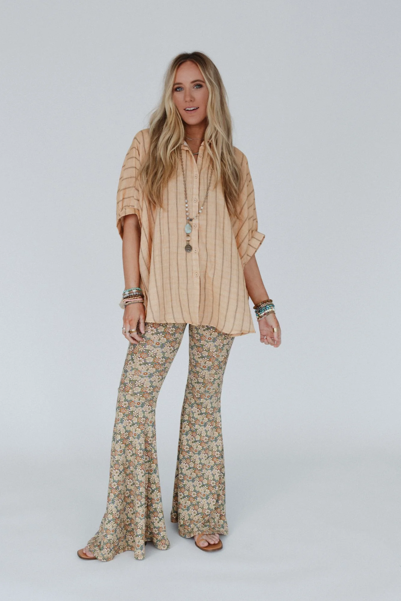 Easy Breeze Striped Top - Melon - Image 6