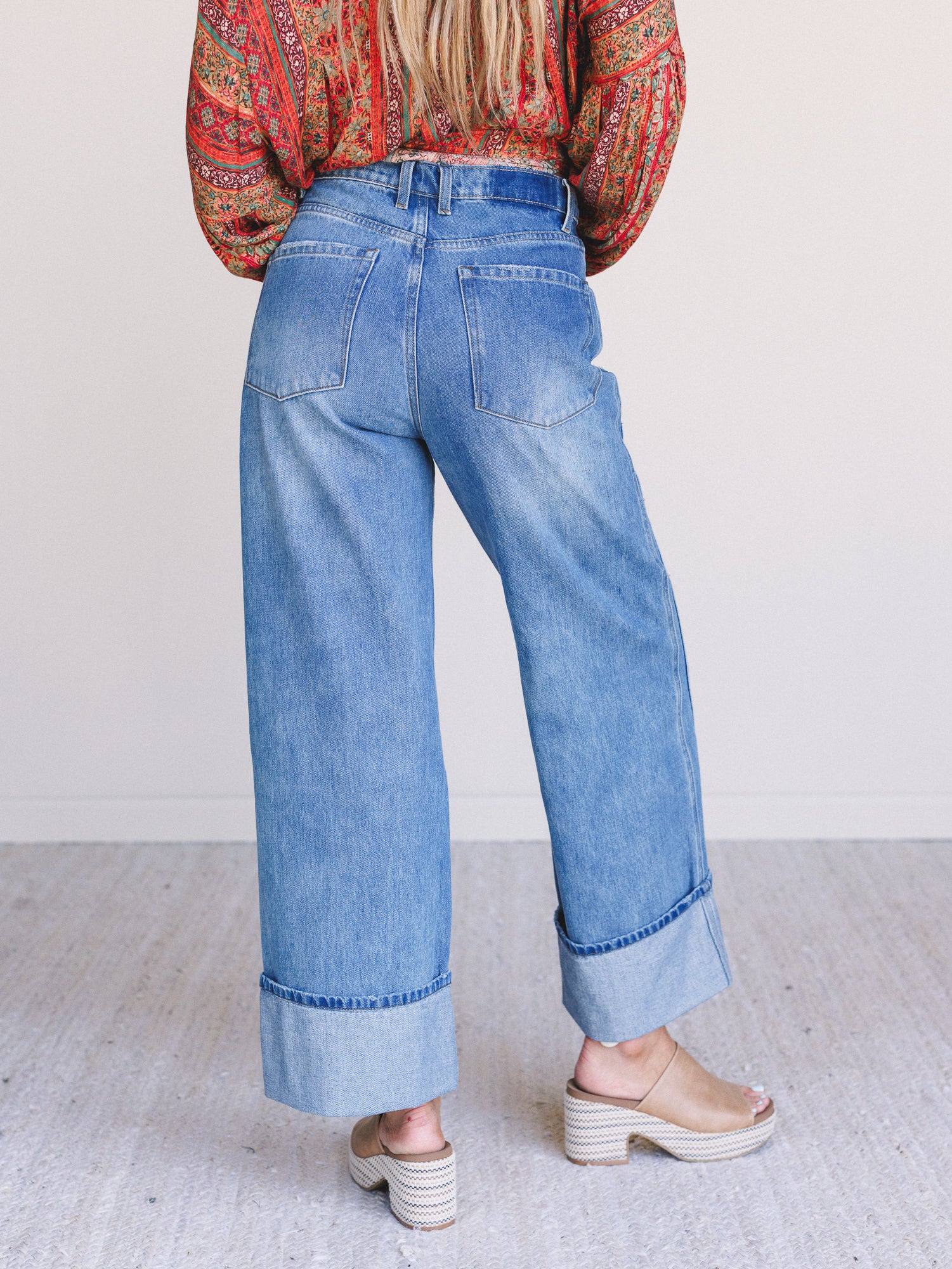 Easy Rider Cuffed Jeans - Denim - Image 3