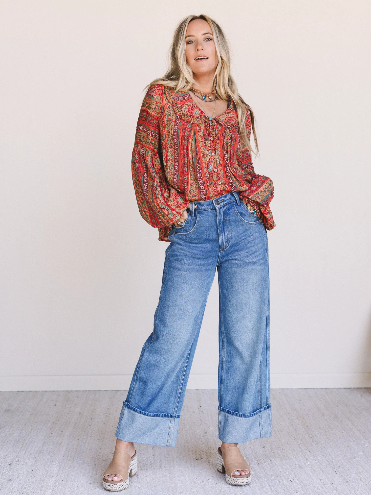 Easy Rider Cuffed Jeans - Denim - Image 7