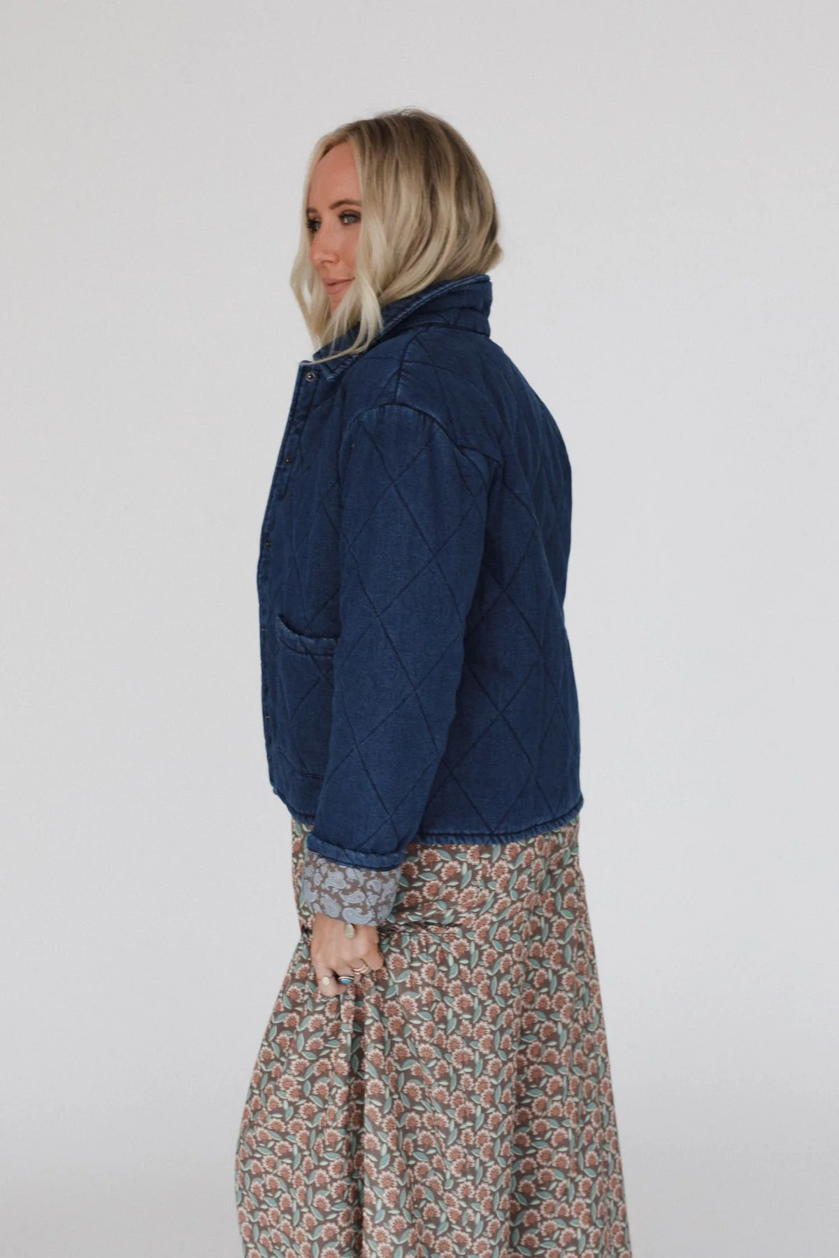 Echo Canyon Quilted Jacket - Dark Denim - Image 3