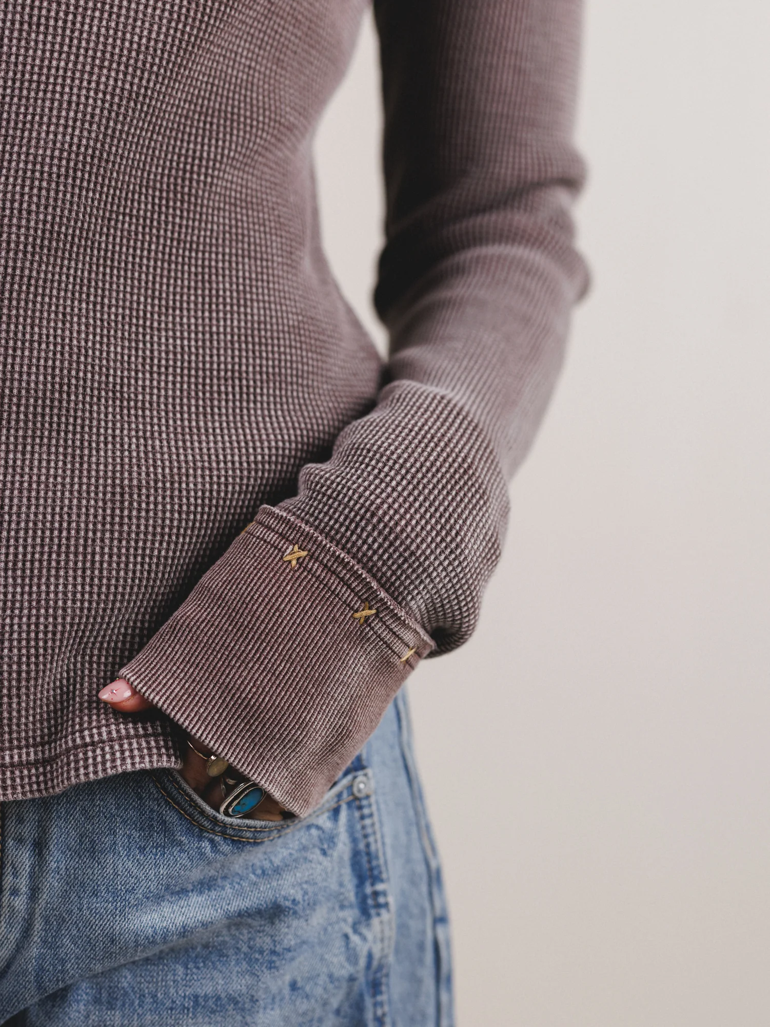 Eclectically Cool Long Sleeve Top - Mocha Mousse - Image 3